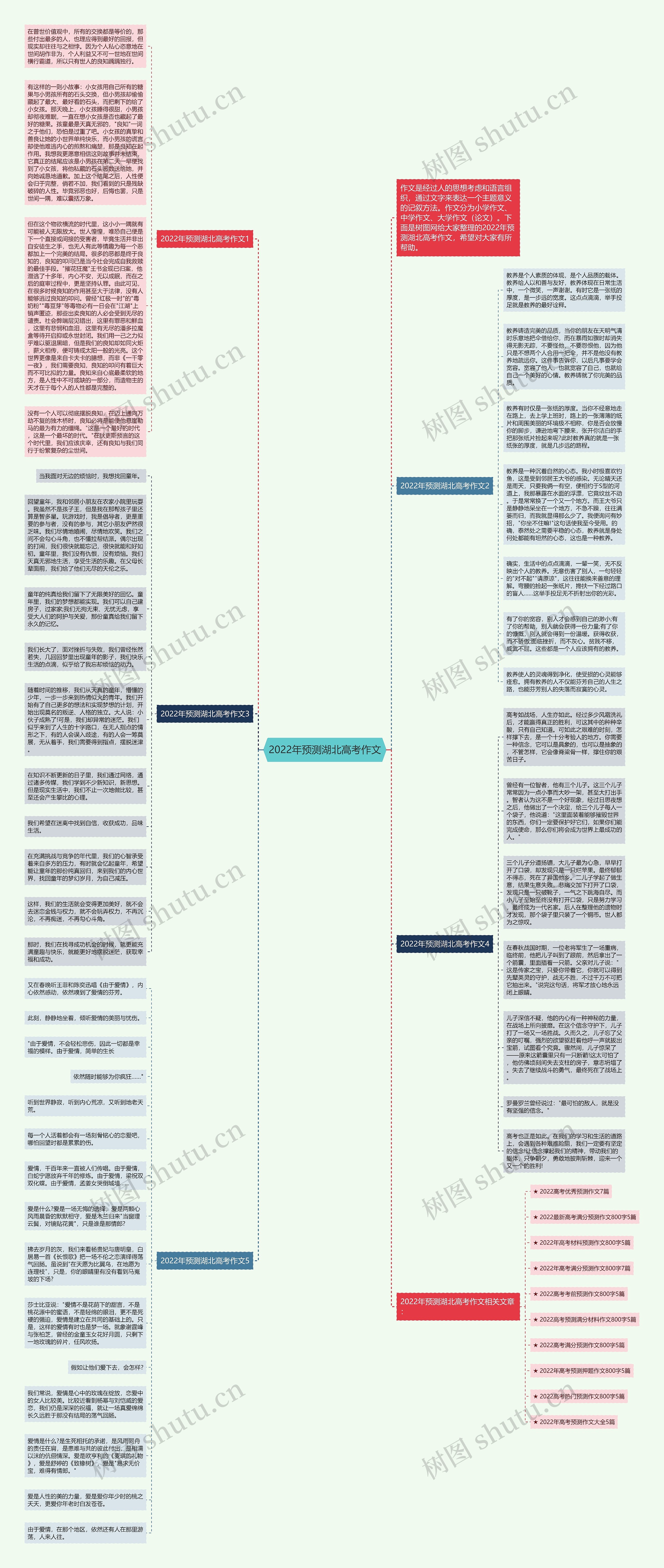 2022年预测湖北高考作文思维导图