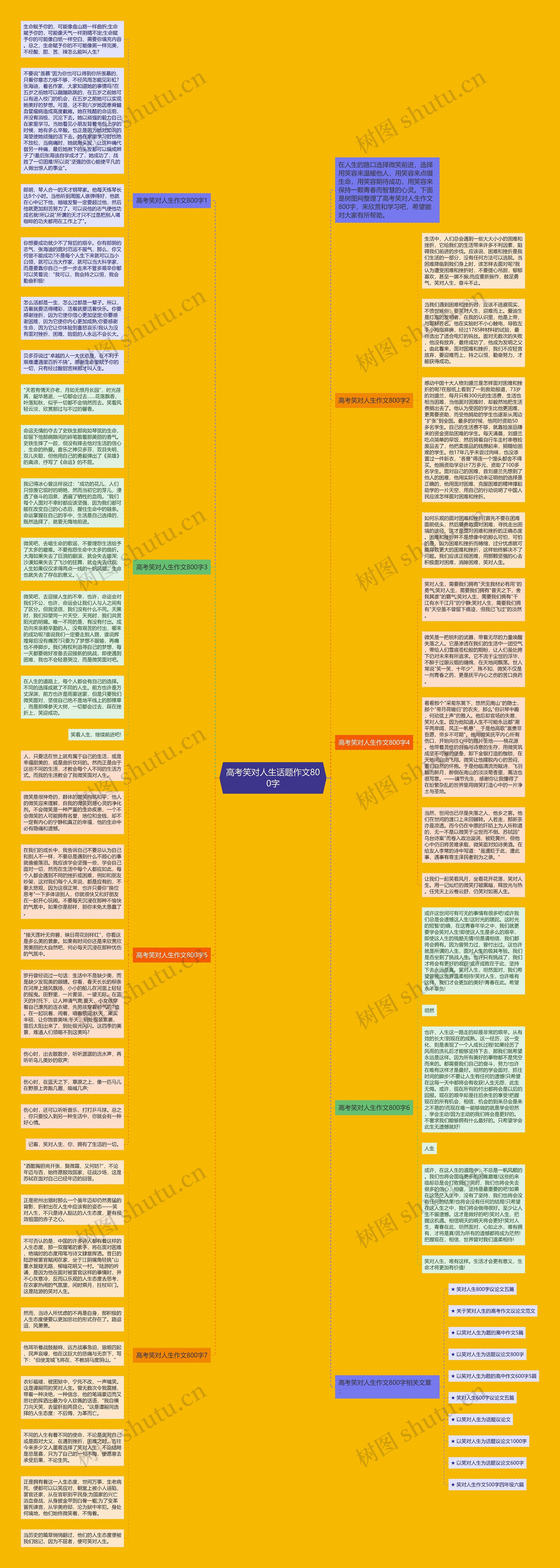 高考笑对人生话题作文800字思维导图