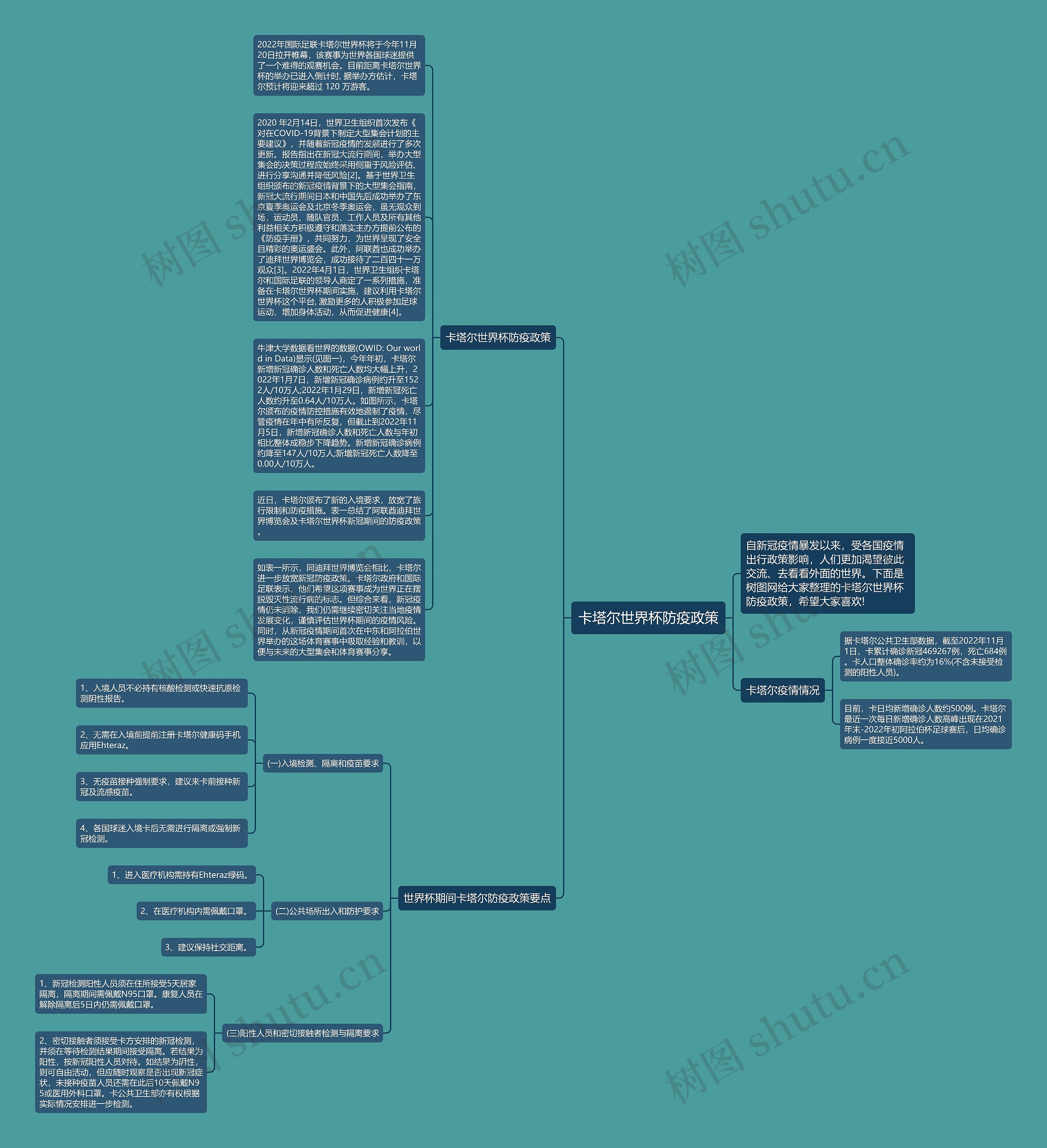 卡塔尔世界杯防疫政策思维导图