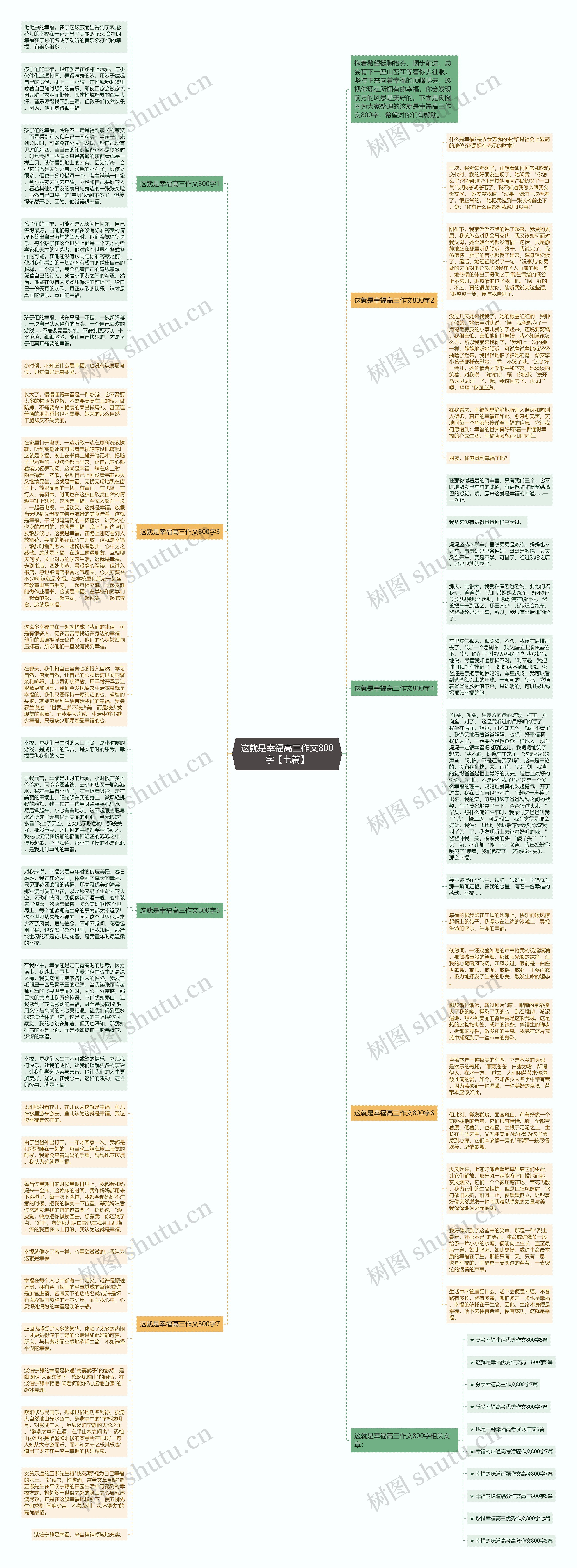 这就是幸福高三作文800字【七篇】思维导图