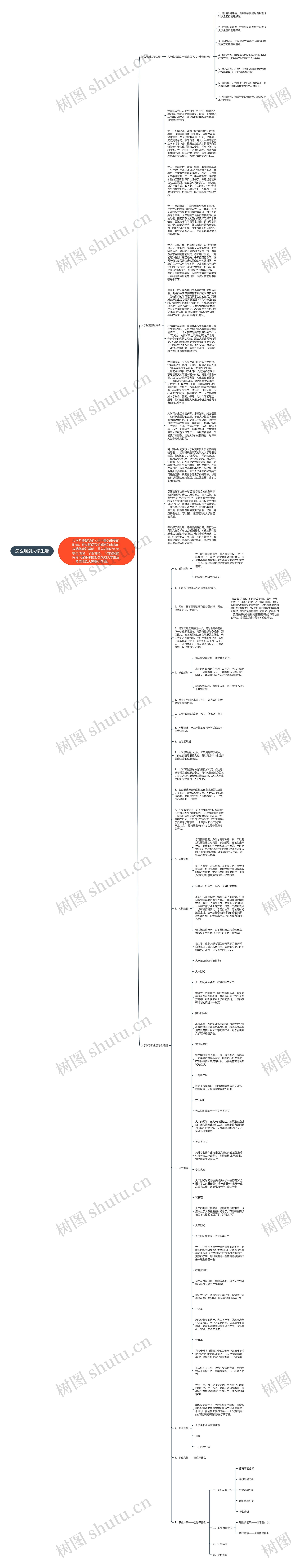怎么规划大学生活思维导图