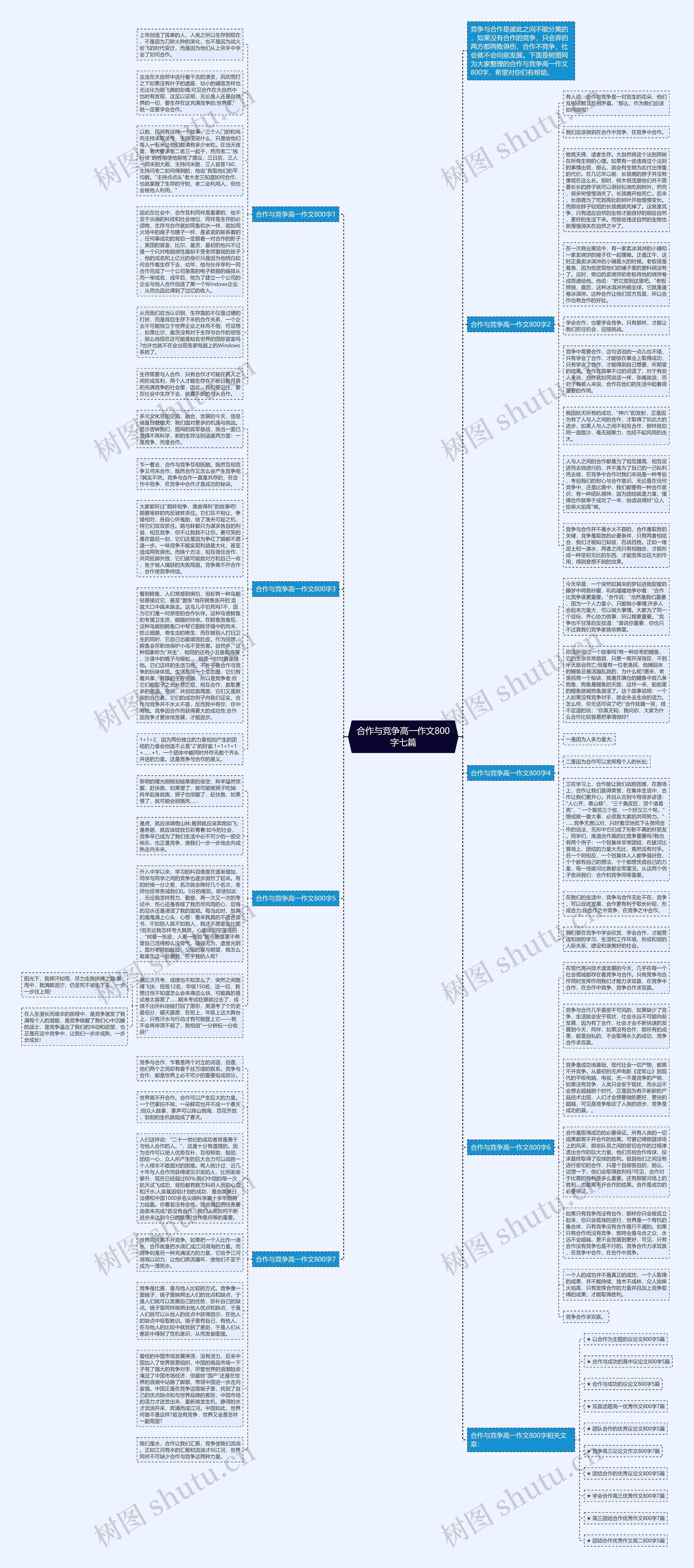 合作与竞争高一作文800字七篇思维导图