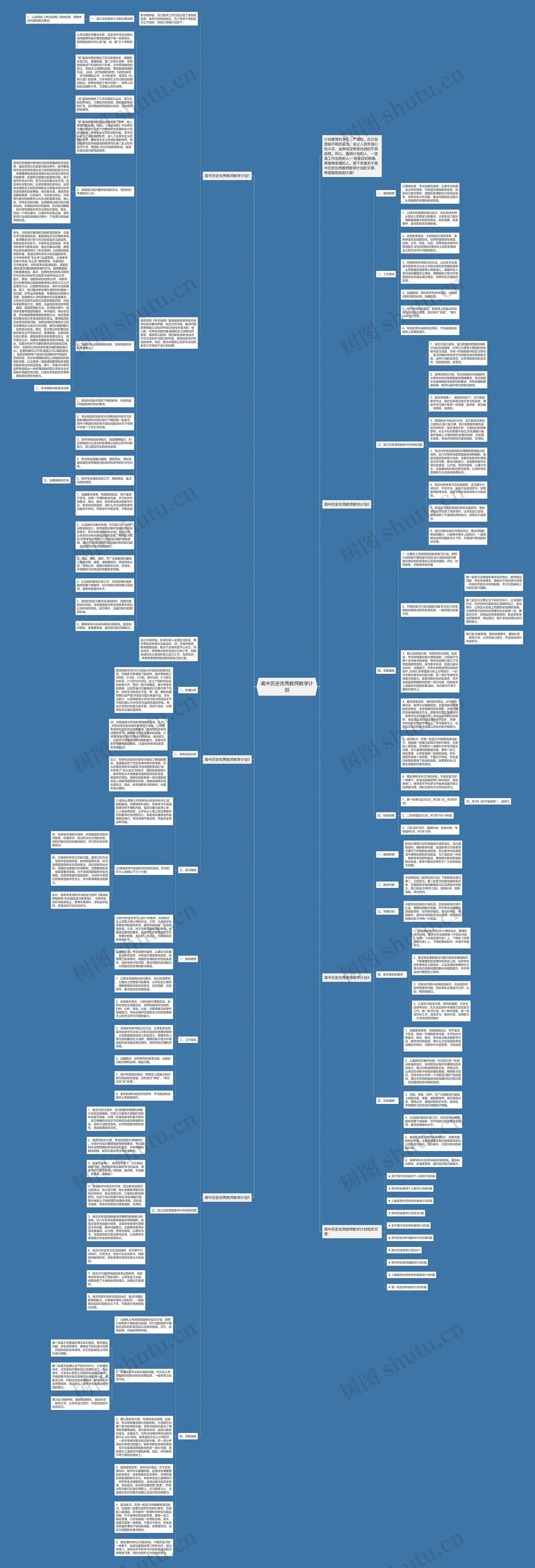 高中历史优秀教师教学计划思维导图