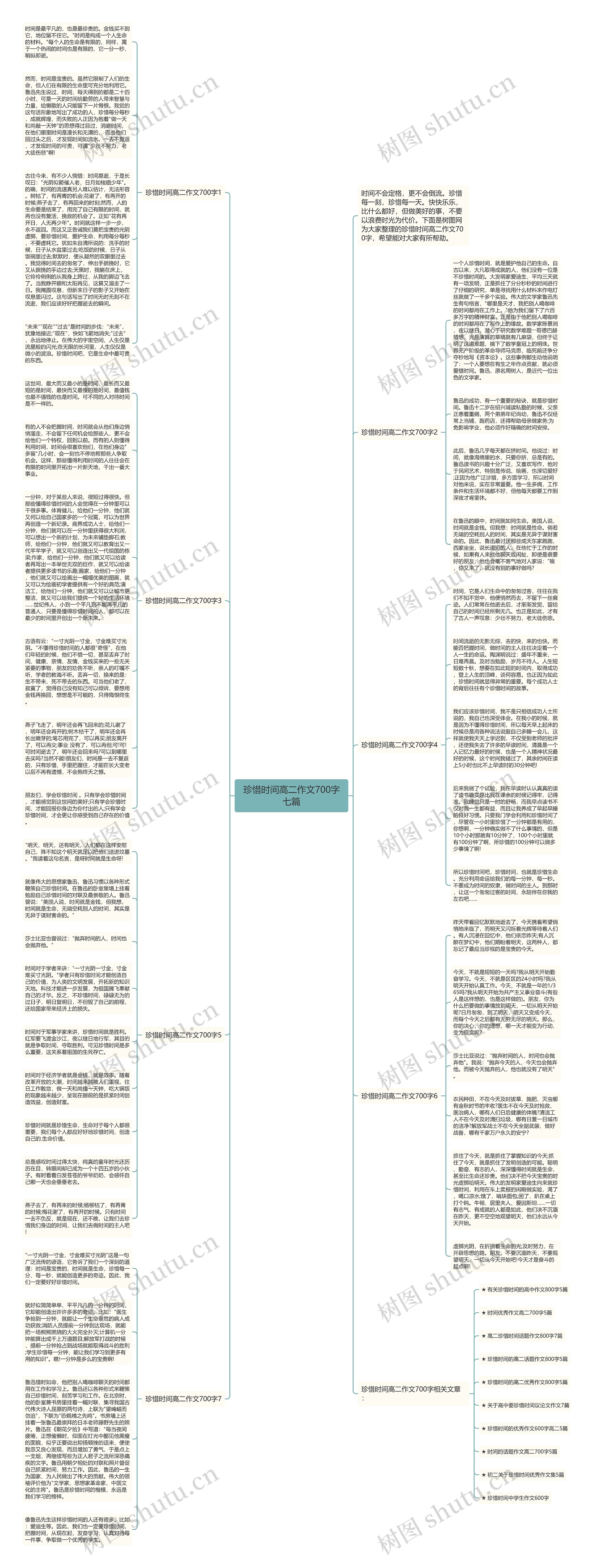 珍惜时间高二作文700字七篇思维导图