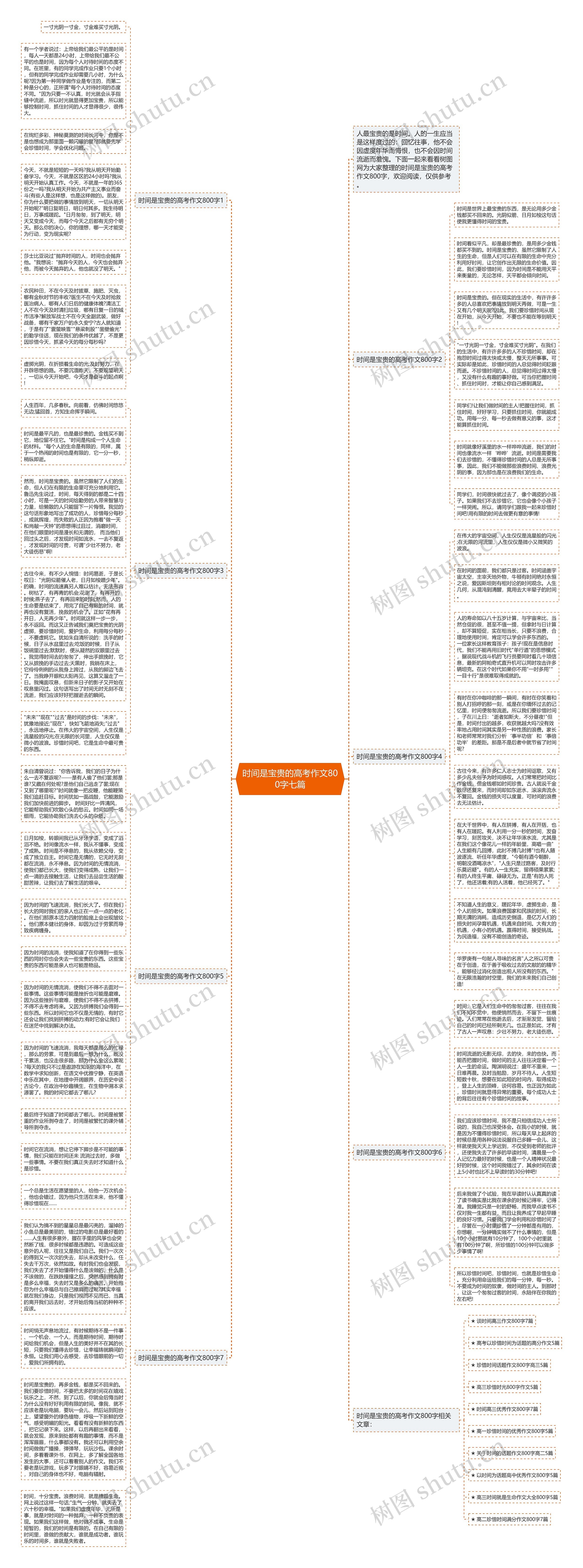 时间是宝贵的高考作文800字七篇思维导图