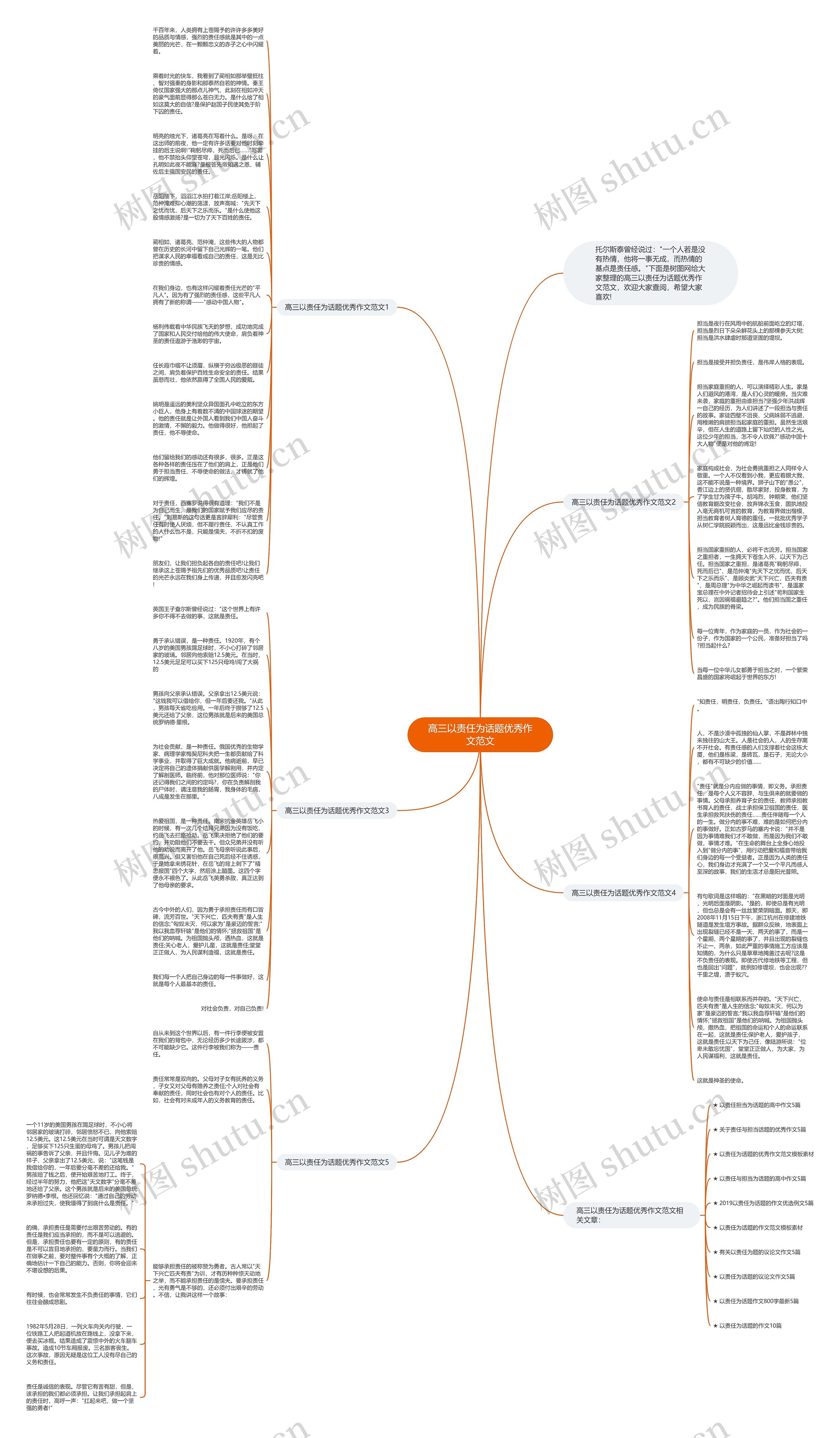 高三以责任为话题优秀作文范文思维导图