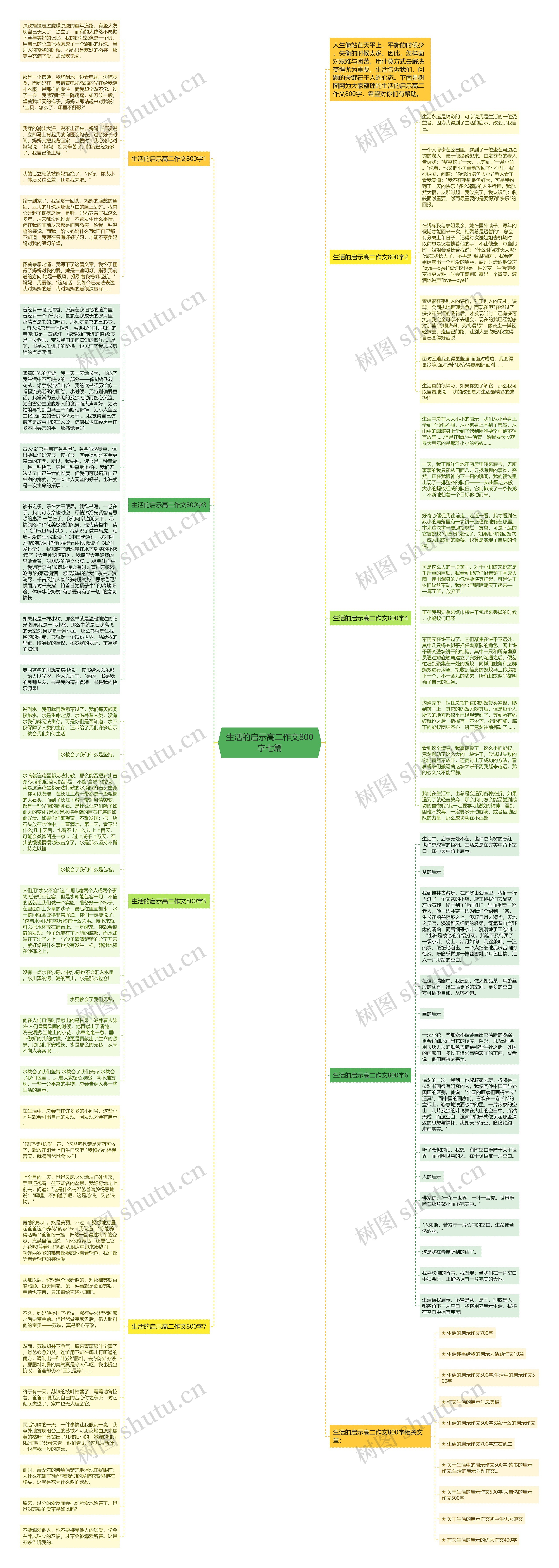 生活的启示高二作文800字七篇思维导图