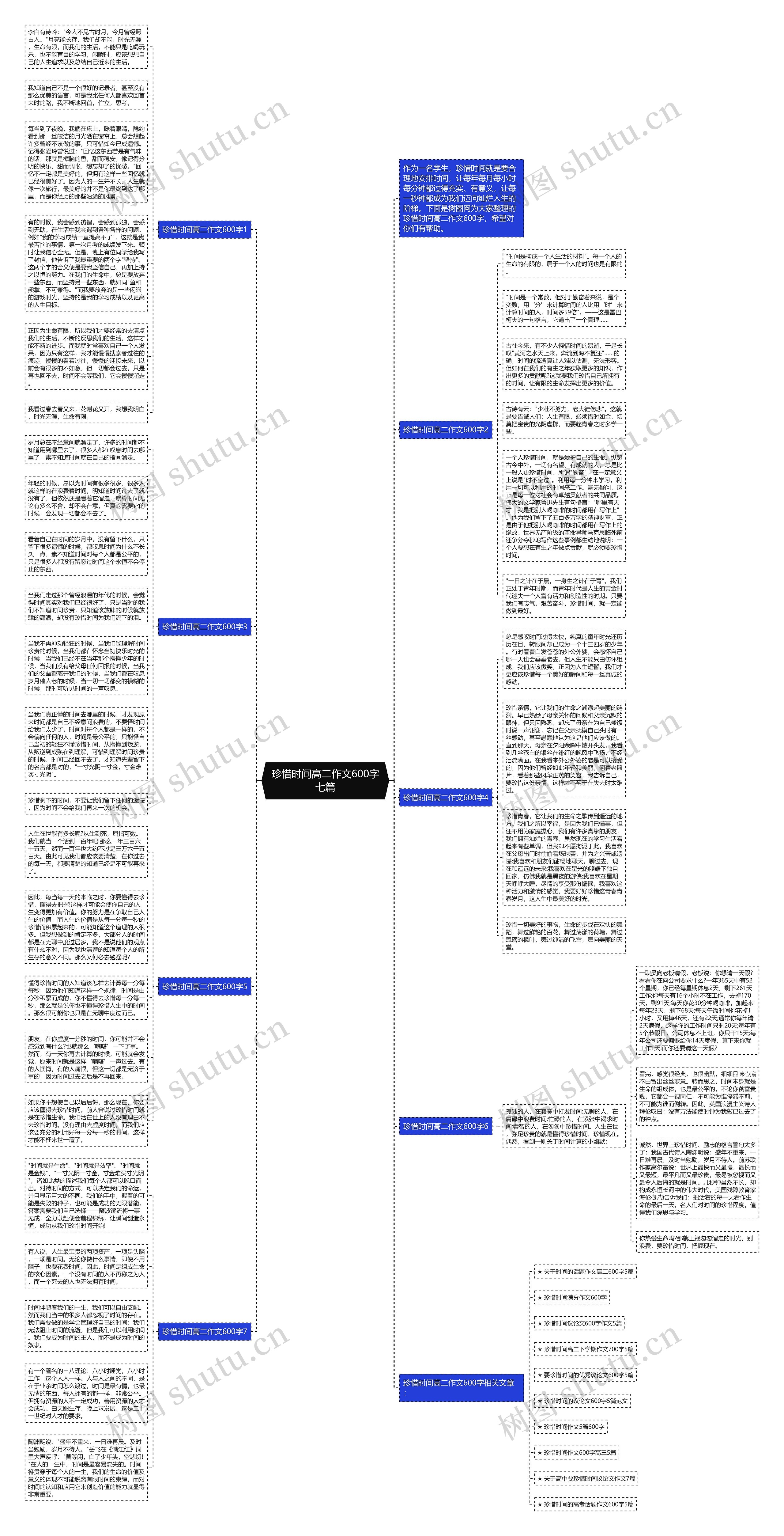 珍惜时间高二作文600字七篇思维导图