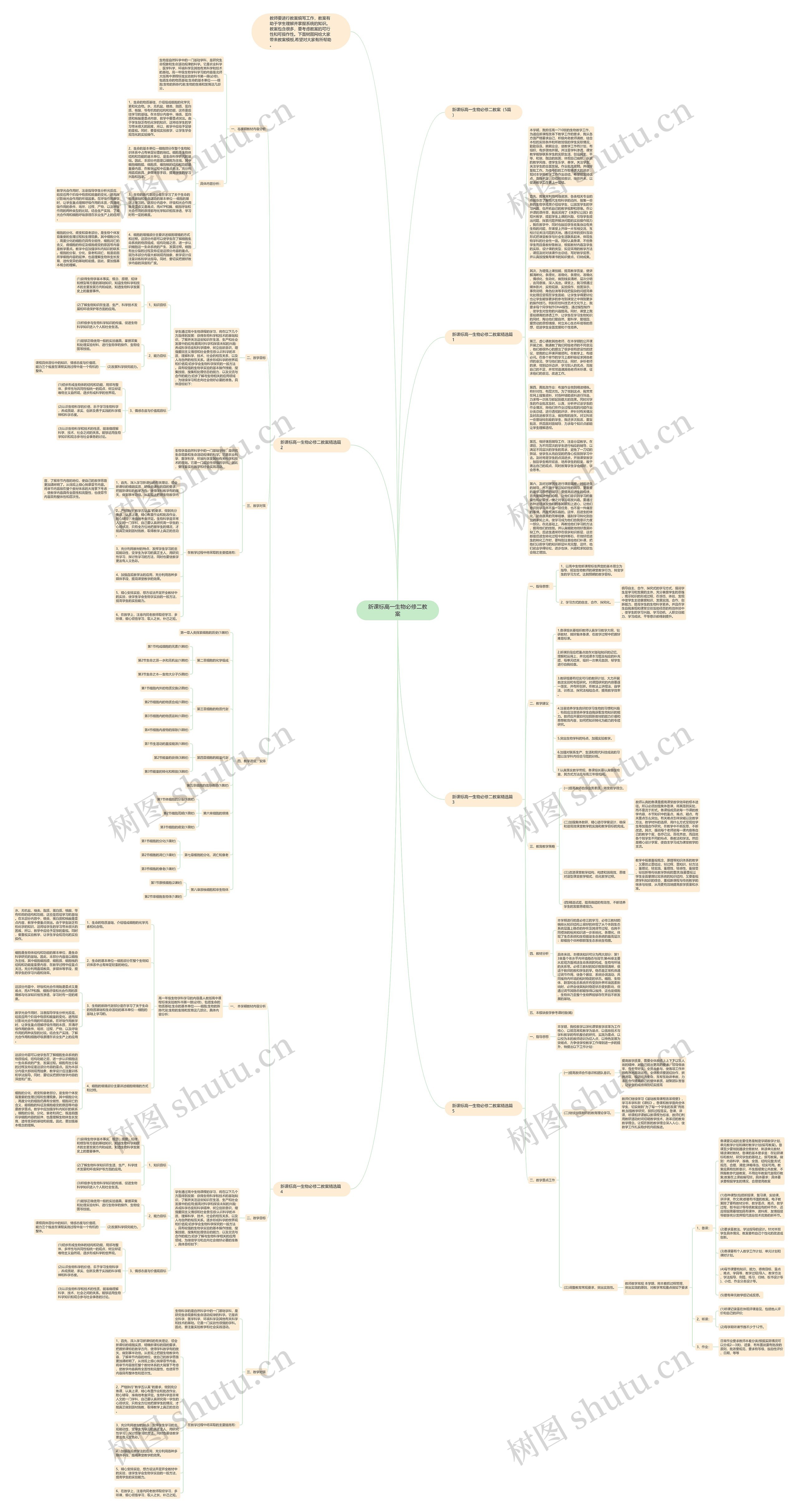 新课标高一生物必修二教案思维导图