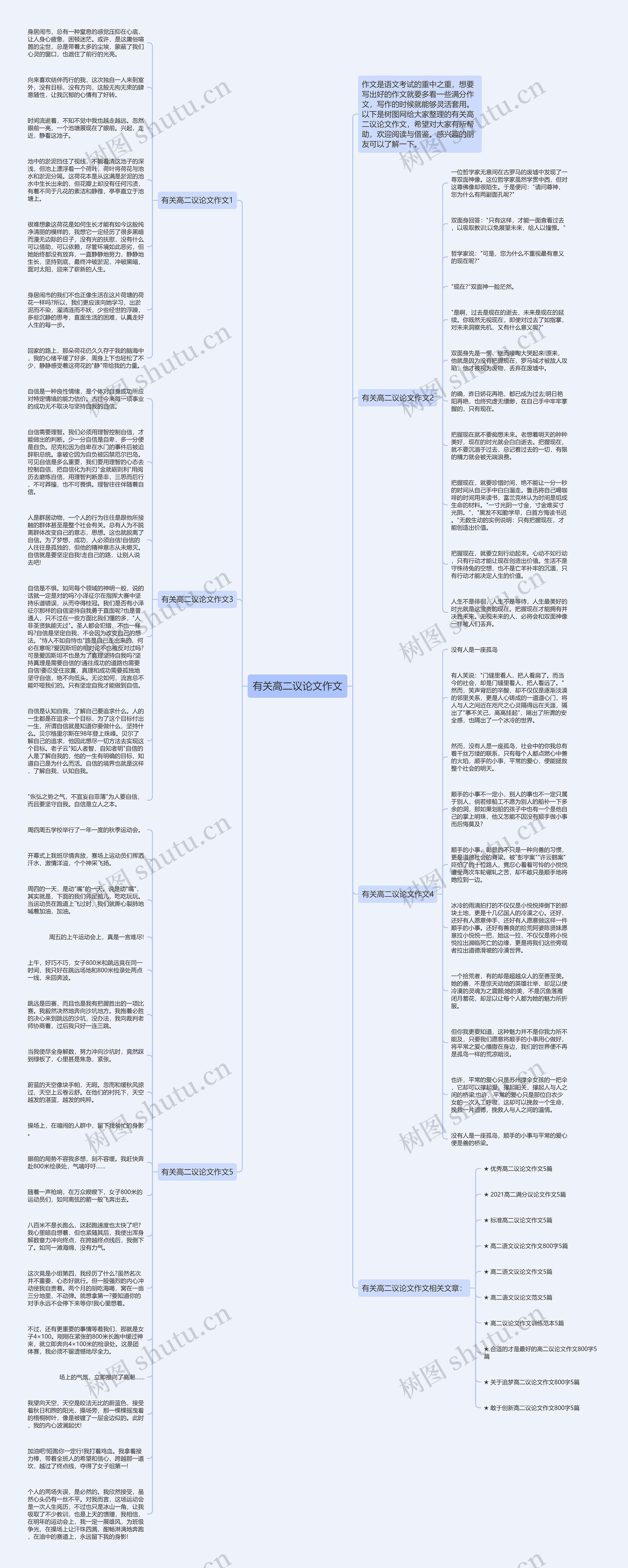 有关高二议论文作文思维导图