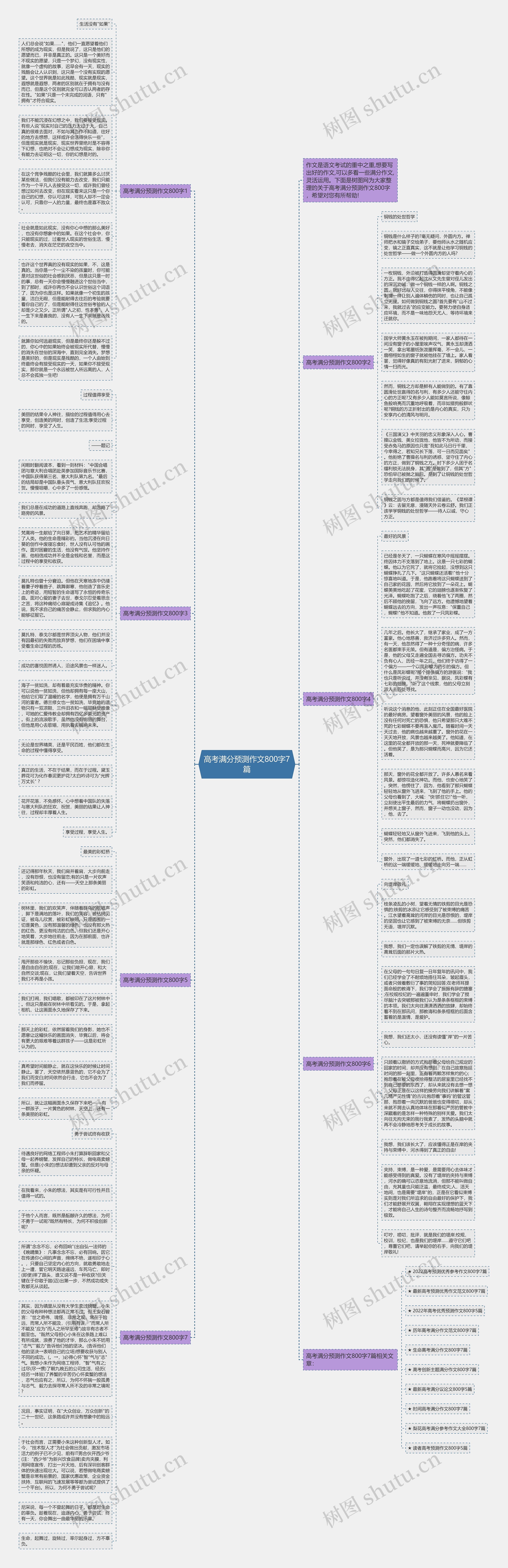高考满分预测作文800字7篇思维导图