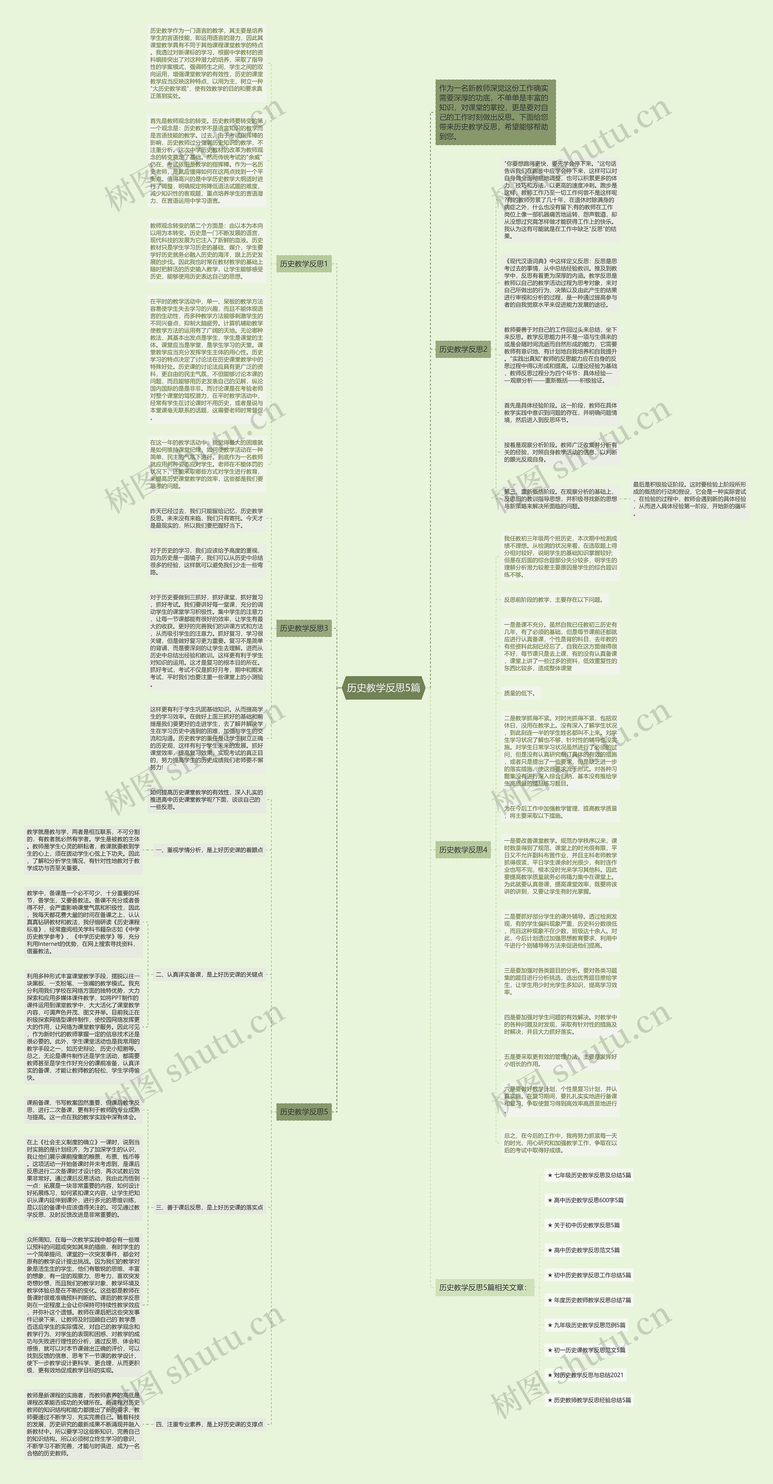 历史教学反思5篇思维导图