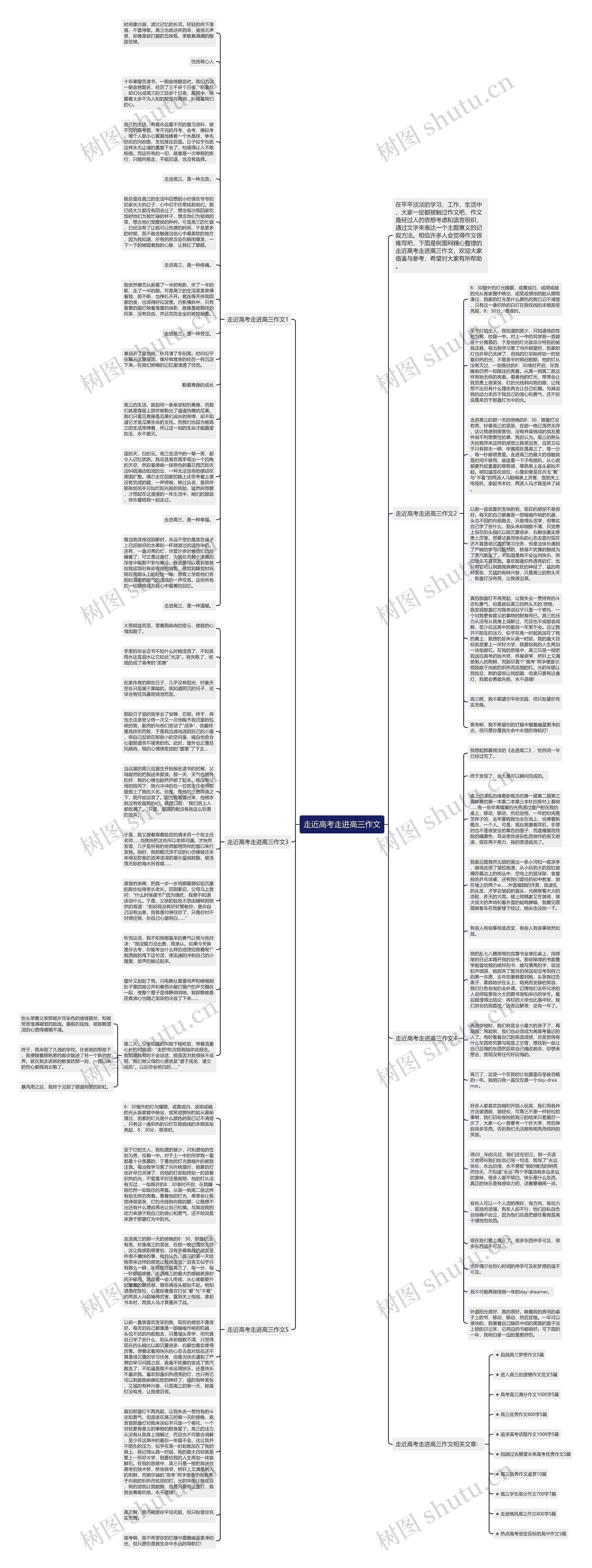 走近高考走进高三作文思维导图高清图 走近高考走进高三作文思维导图