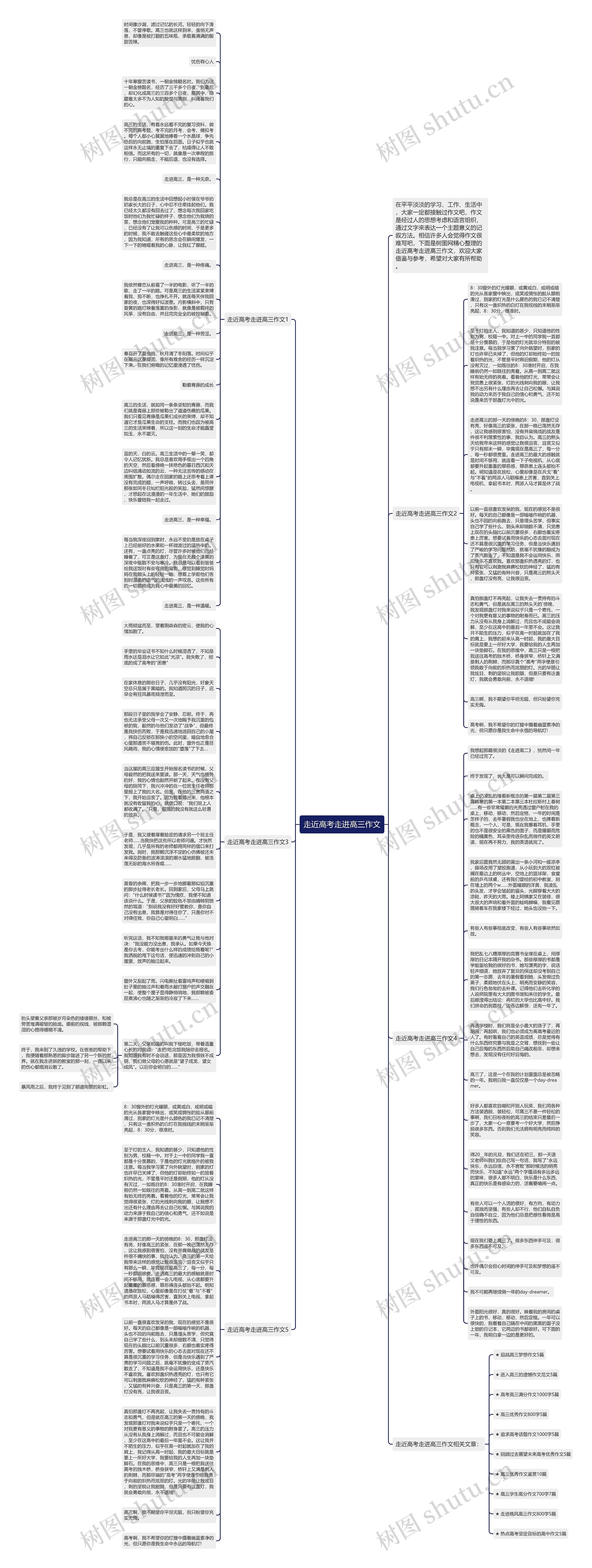 走近高考走进高三作文思维导图