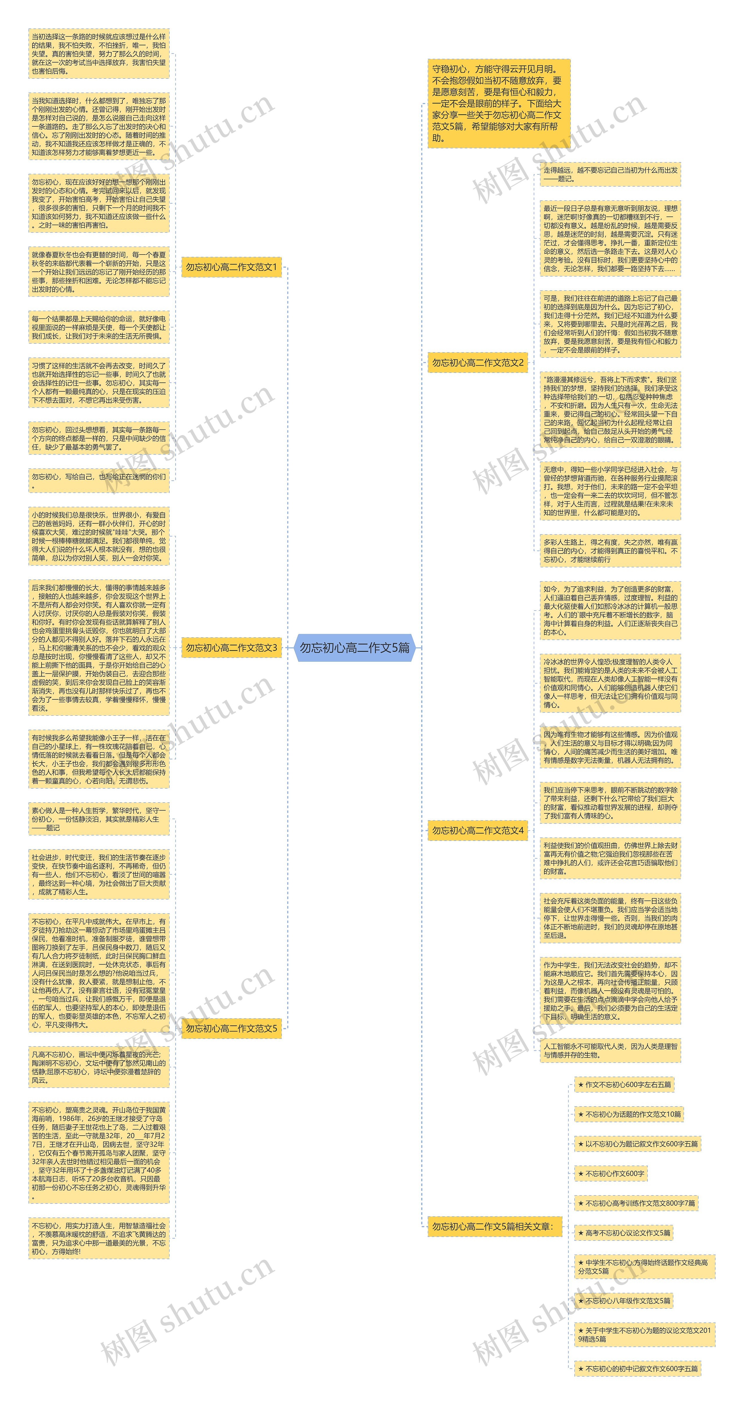 勿忘初心高二作文5篇思维导图