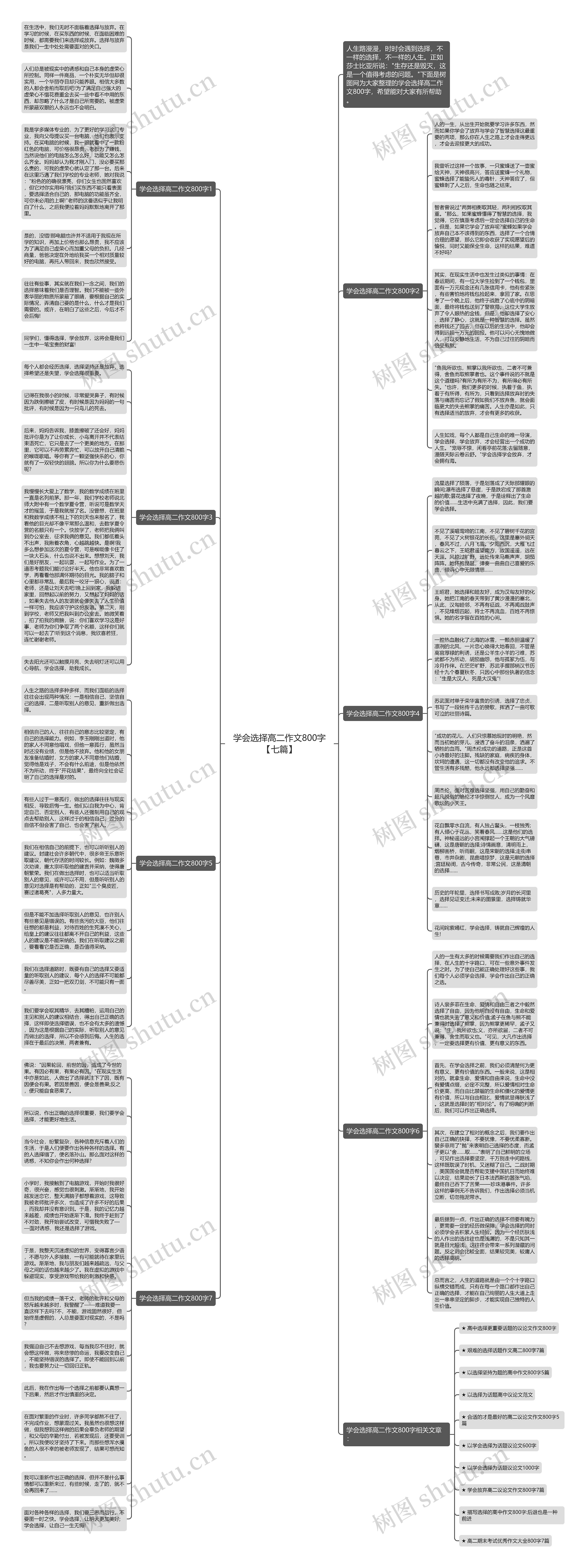 学会选择高二作文800字【七篇】思维导图