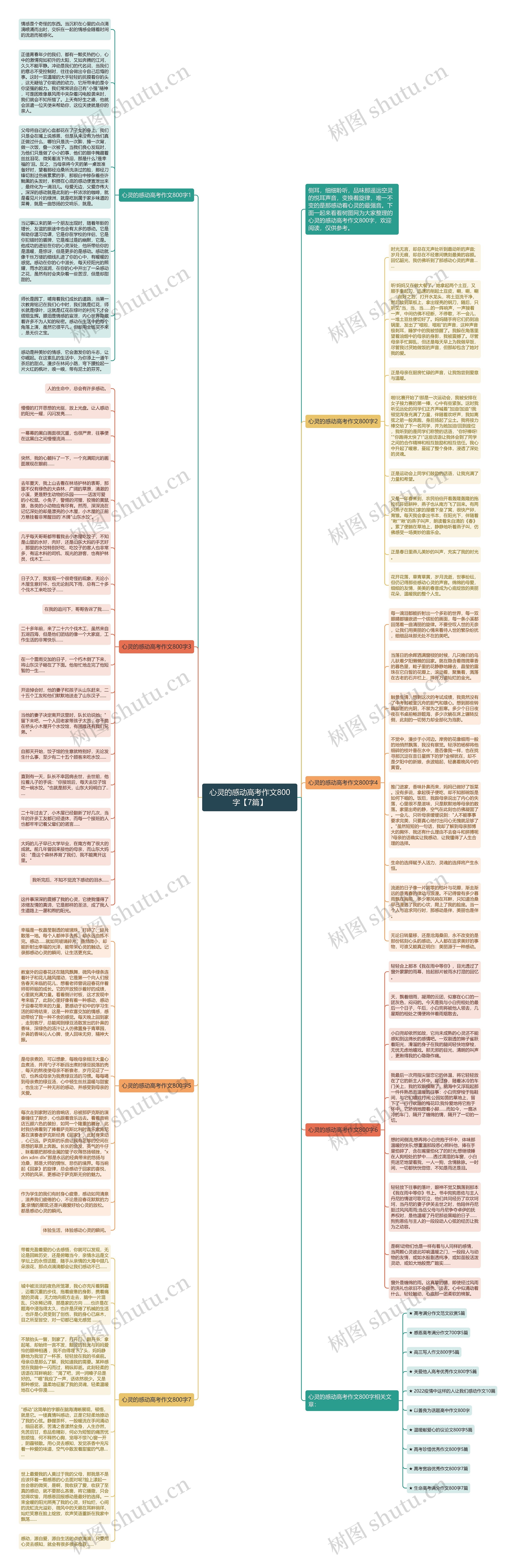 心灵的感动高考作文800字【7篇】思维导图