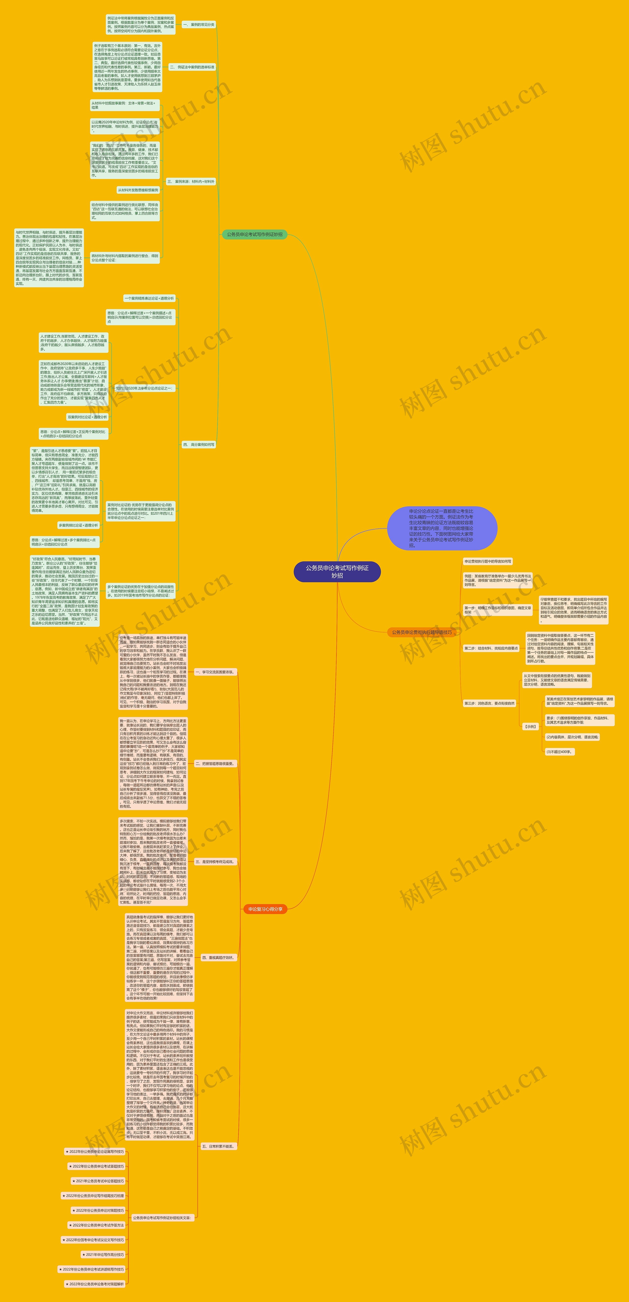 公务员申论考试写作例证妙招思维导图