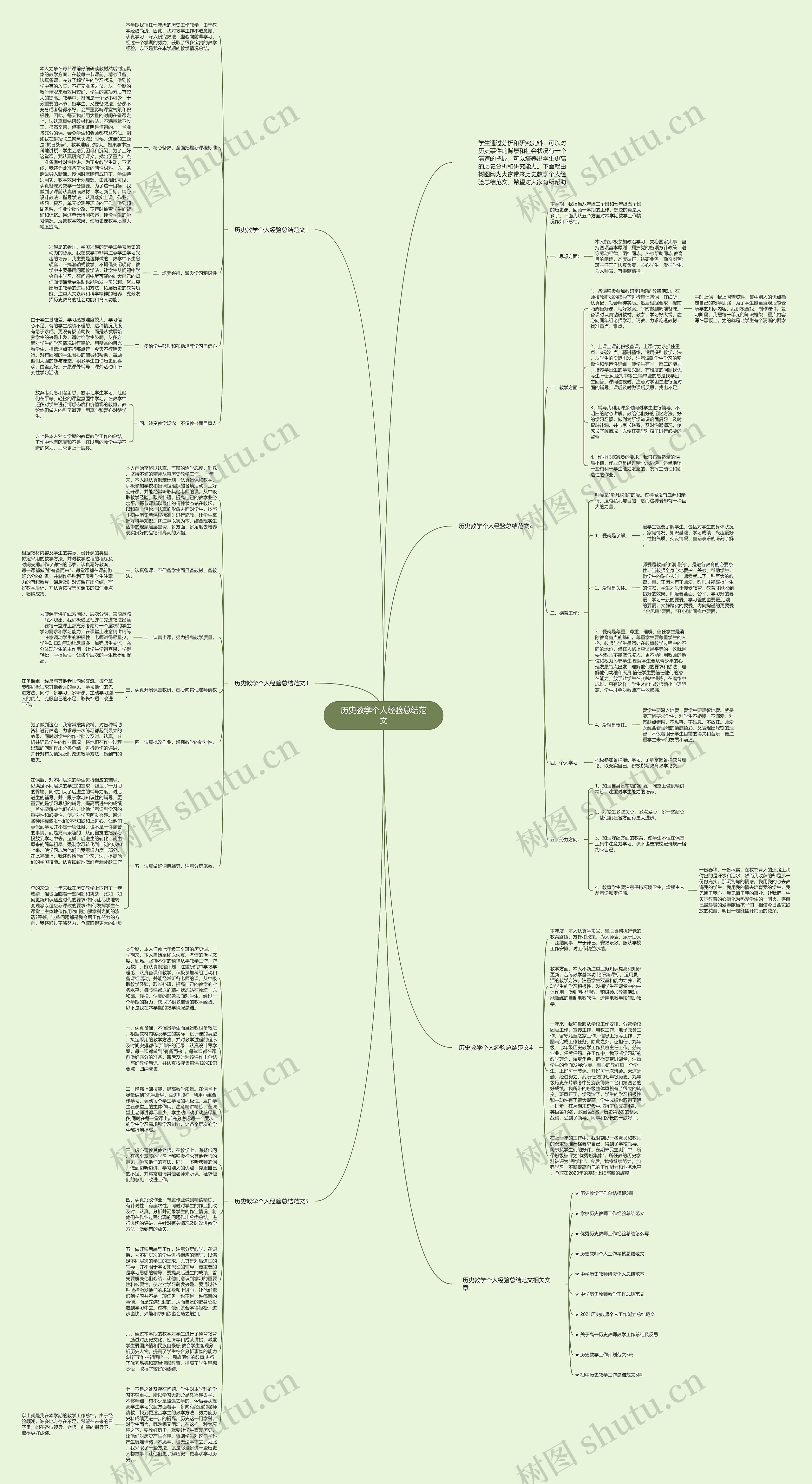 历史教学个人经验总结范文思维导图