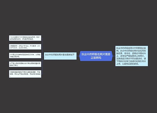 执业中药师报名照片需要正装照吗