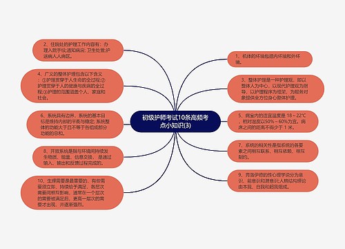 初级护师考试10条高频考点小知识(3)