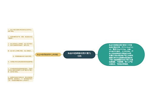 执业中药师报名照片要几寸的