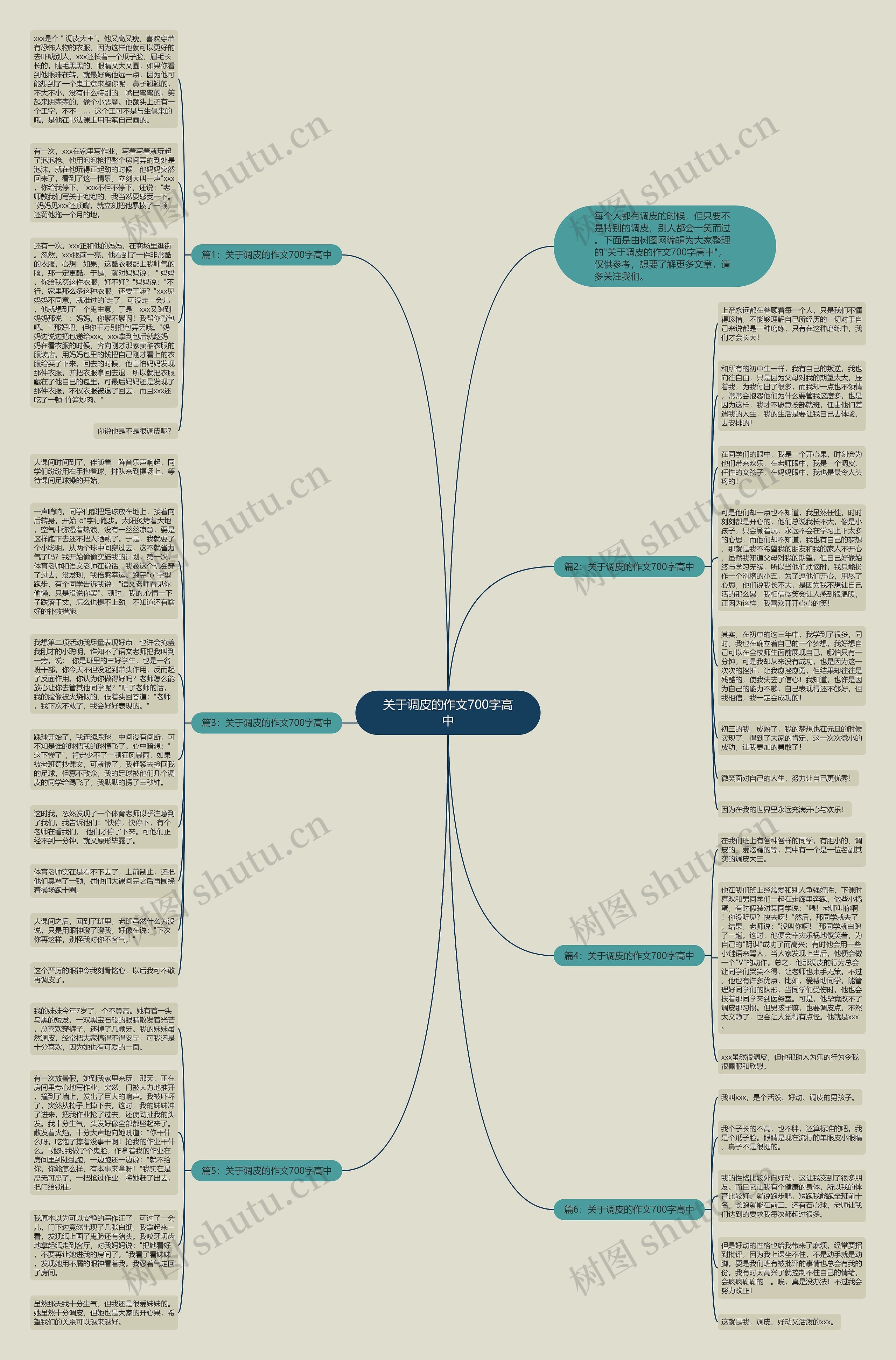 关于调皮的作文700字高中思维导图