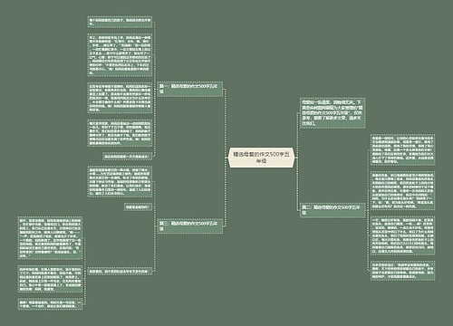 精选母爱的作文500字五年级