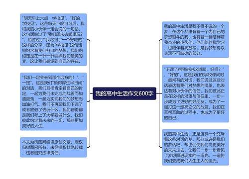 我的高中生活作文600字