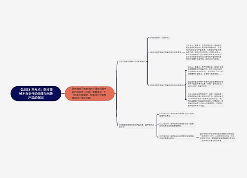 《法规》常考点：医疗器械不良事件的处理与问题产品的召回