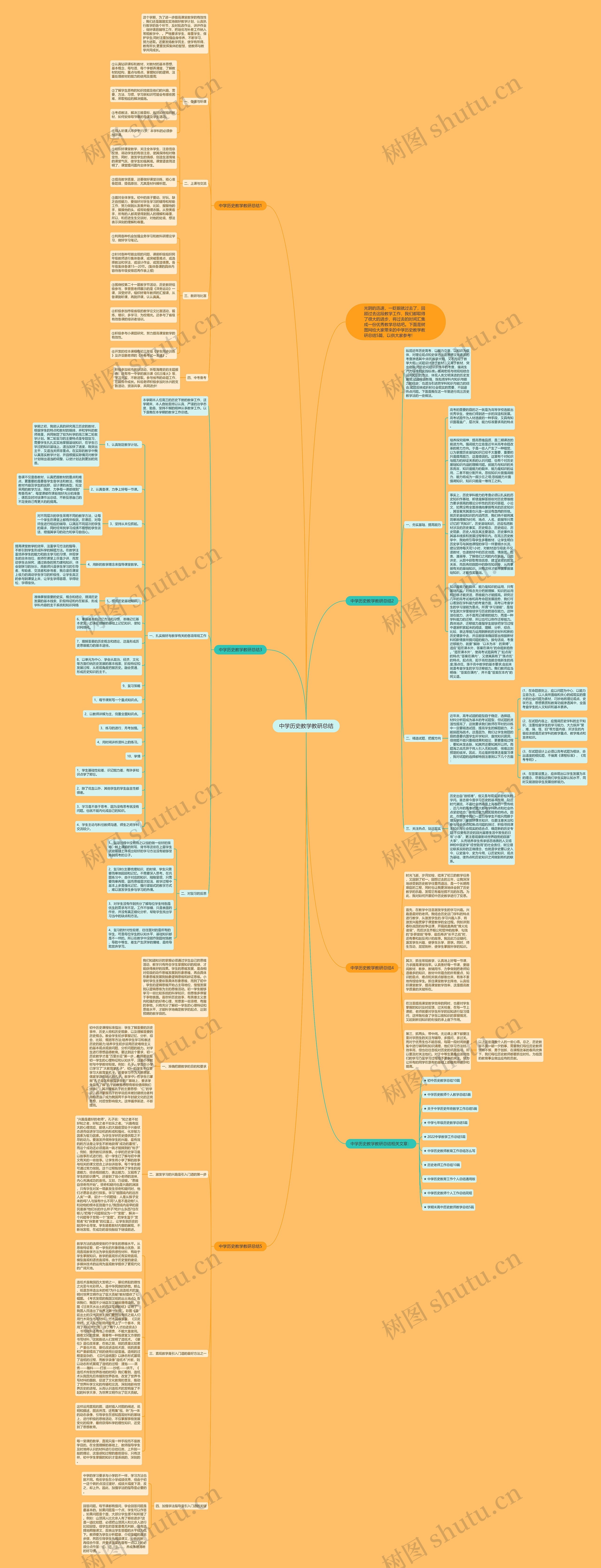 中学历史教学教研总结思维导图