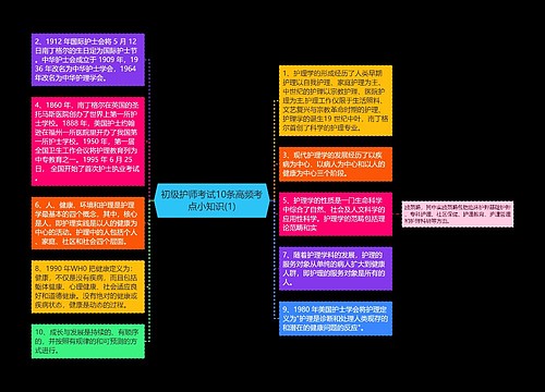 初级护师考试10条高频考点小知识(1)