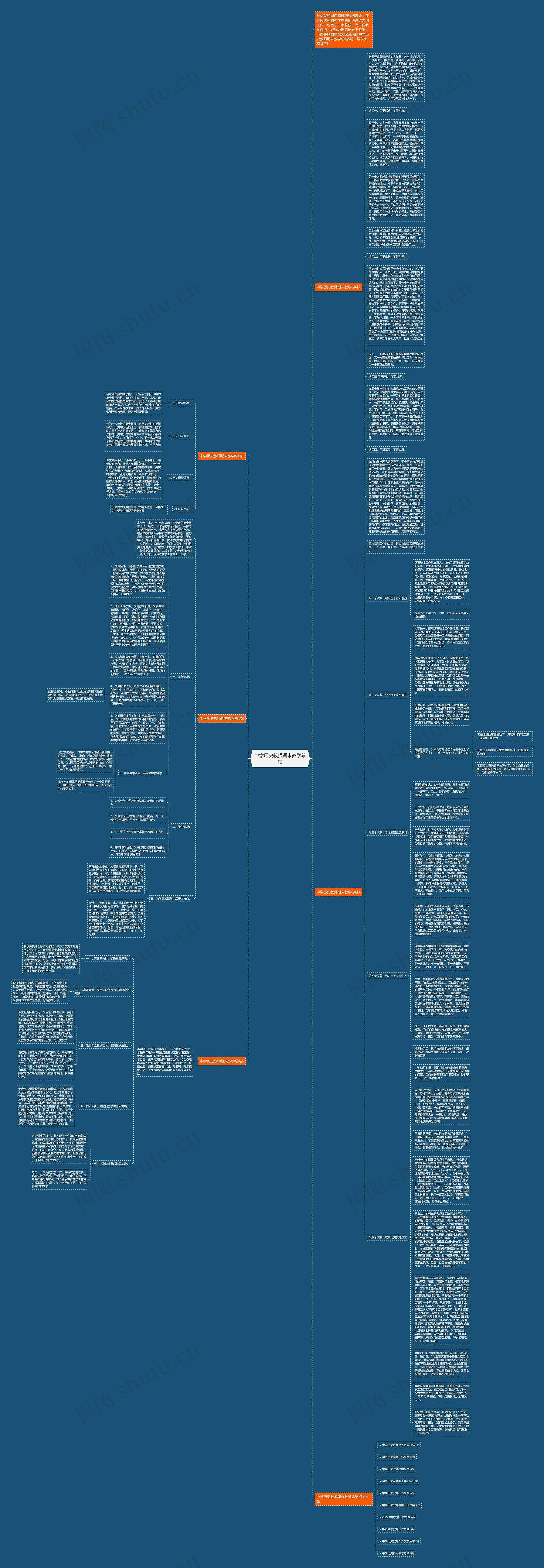 中学历史教师期末教学总结思维导图