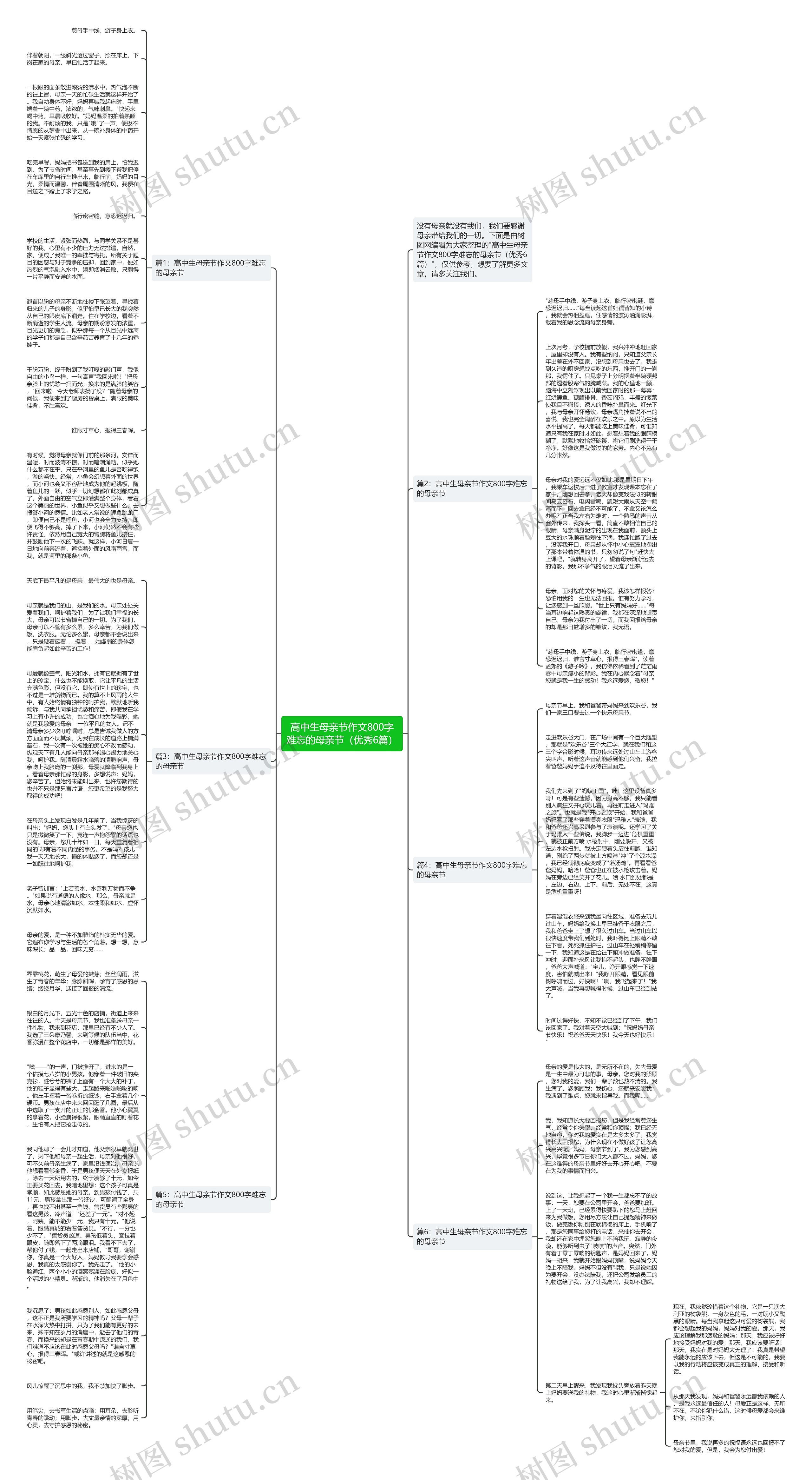 高中生母亲节作文800字难忘的母亲节（优秀6篇）