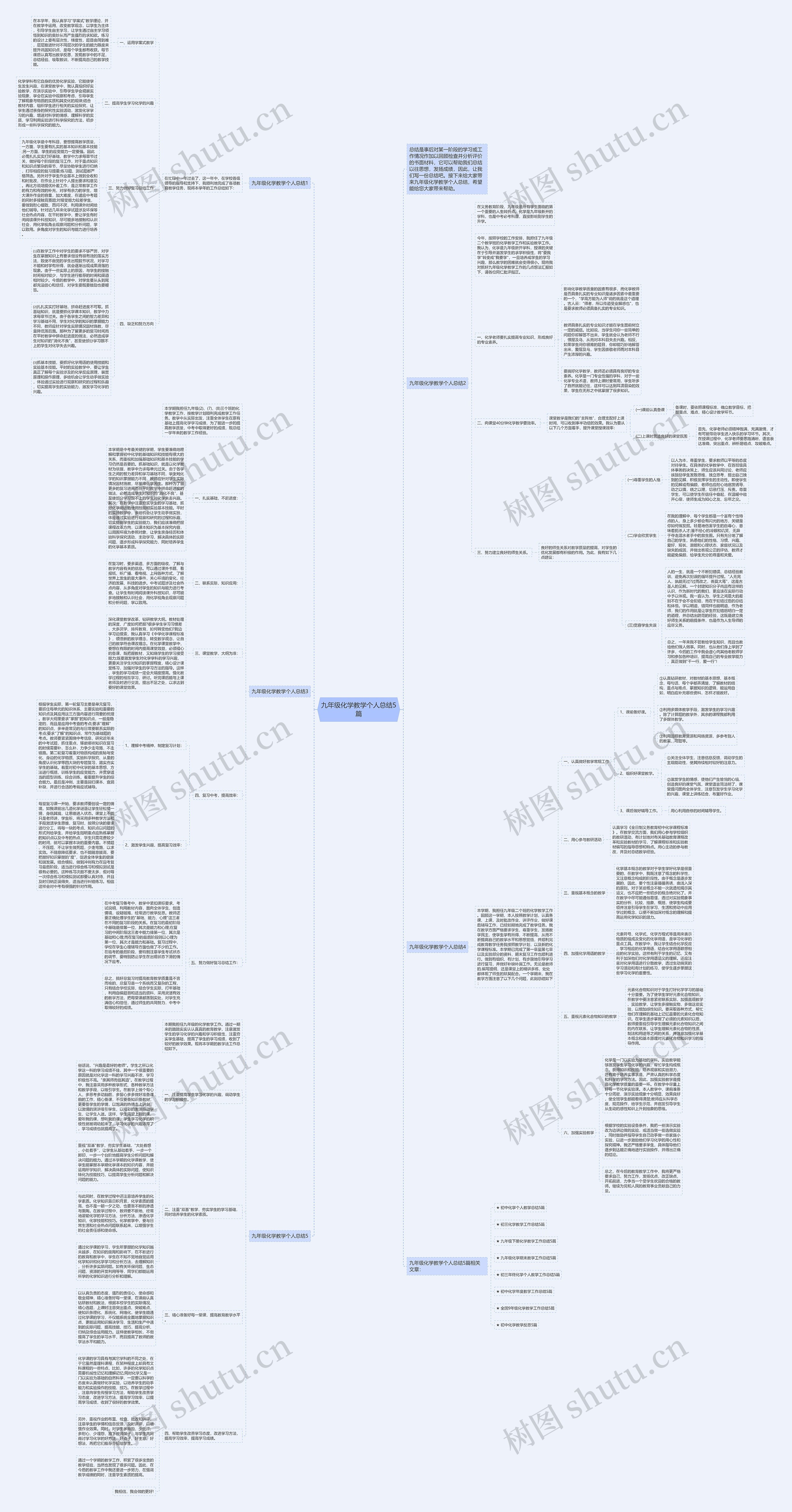 九年级化学教学个人总结5篇思维导图