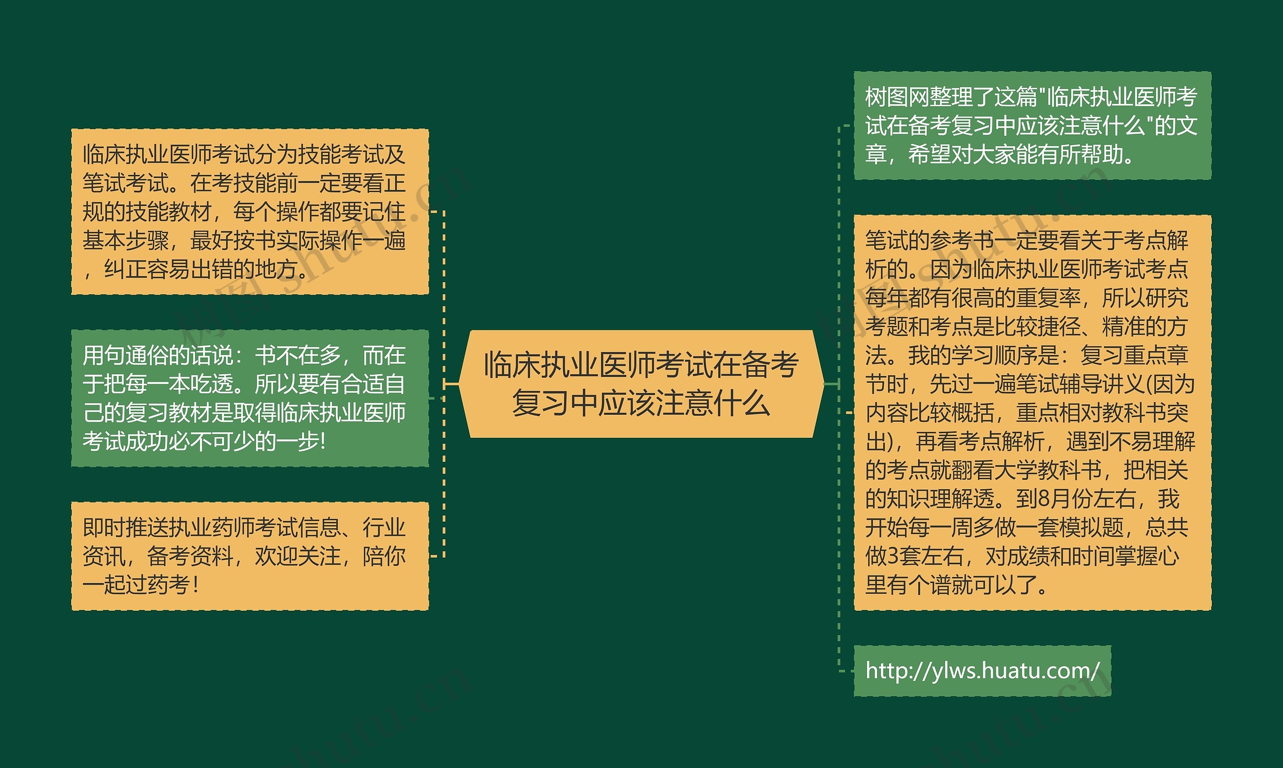 临床执业医师考试在备考复习中应该注意什么思维导图