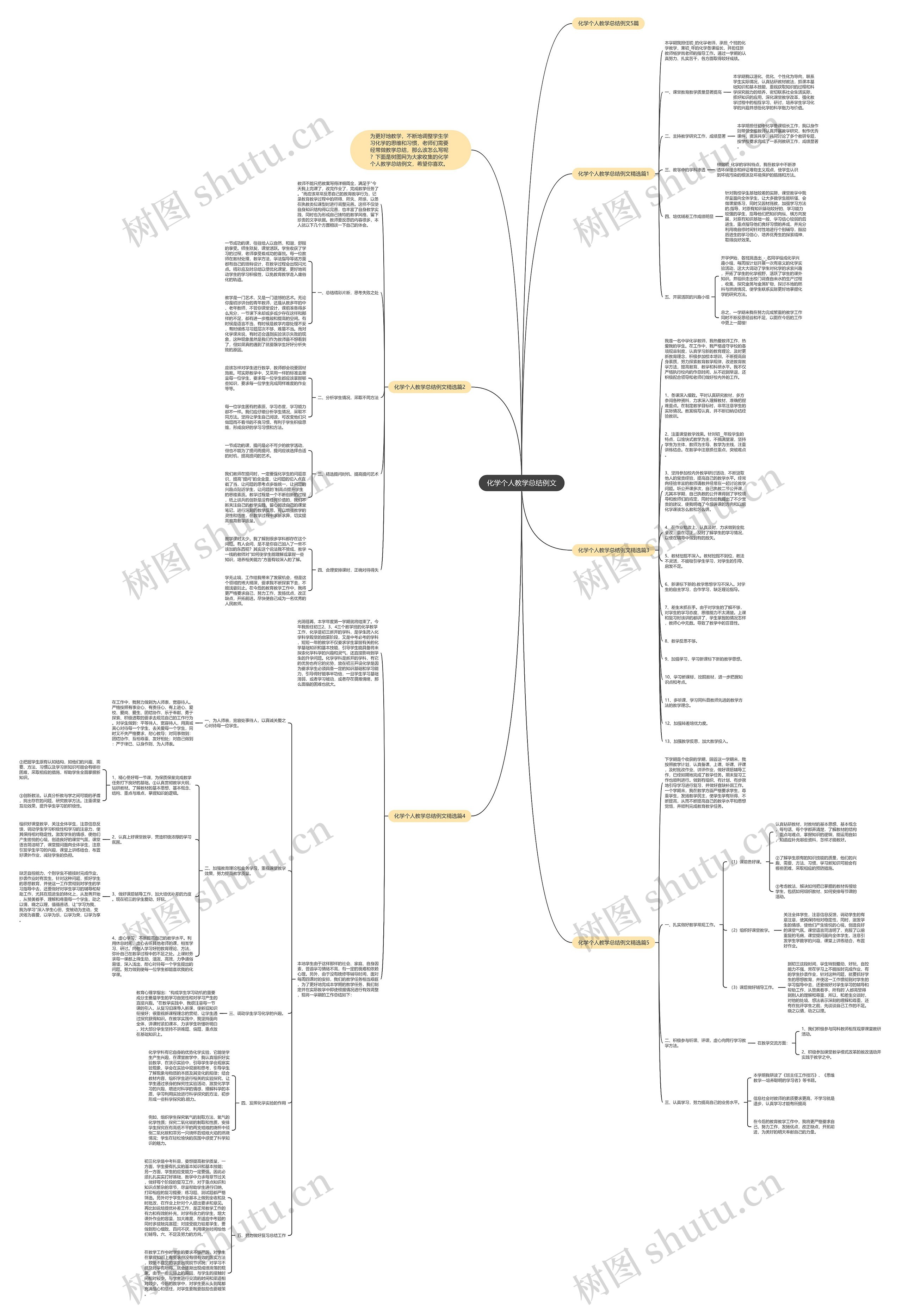 化学个人教学总结例文思维导图