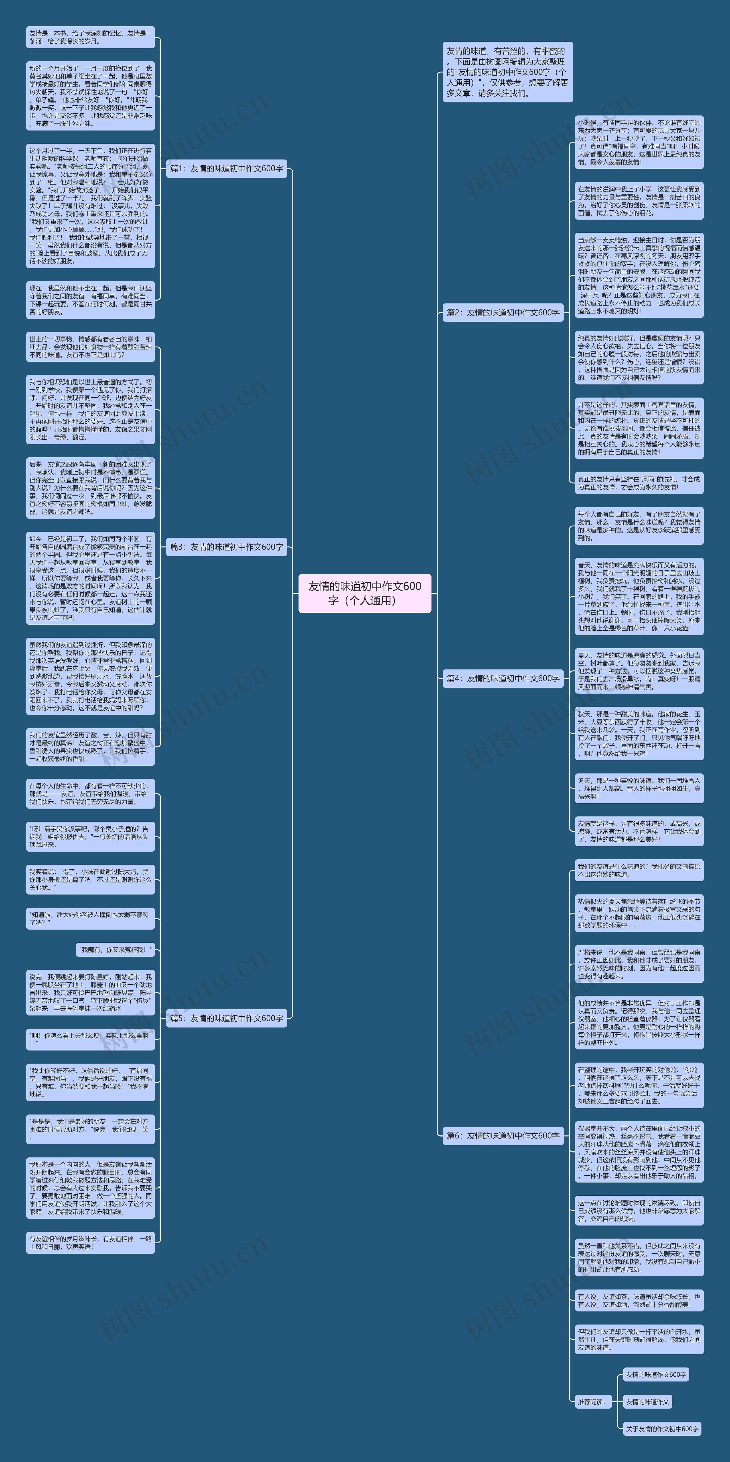 友情的味道初中作文600字（个人通用）思维导图