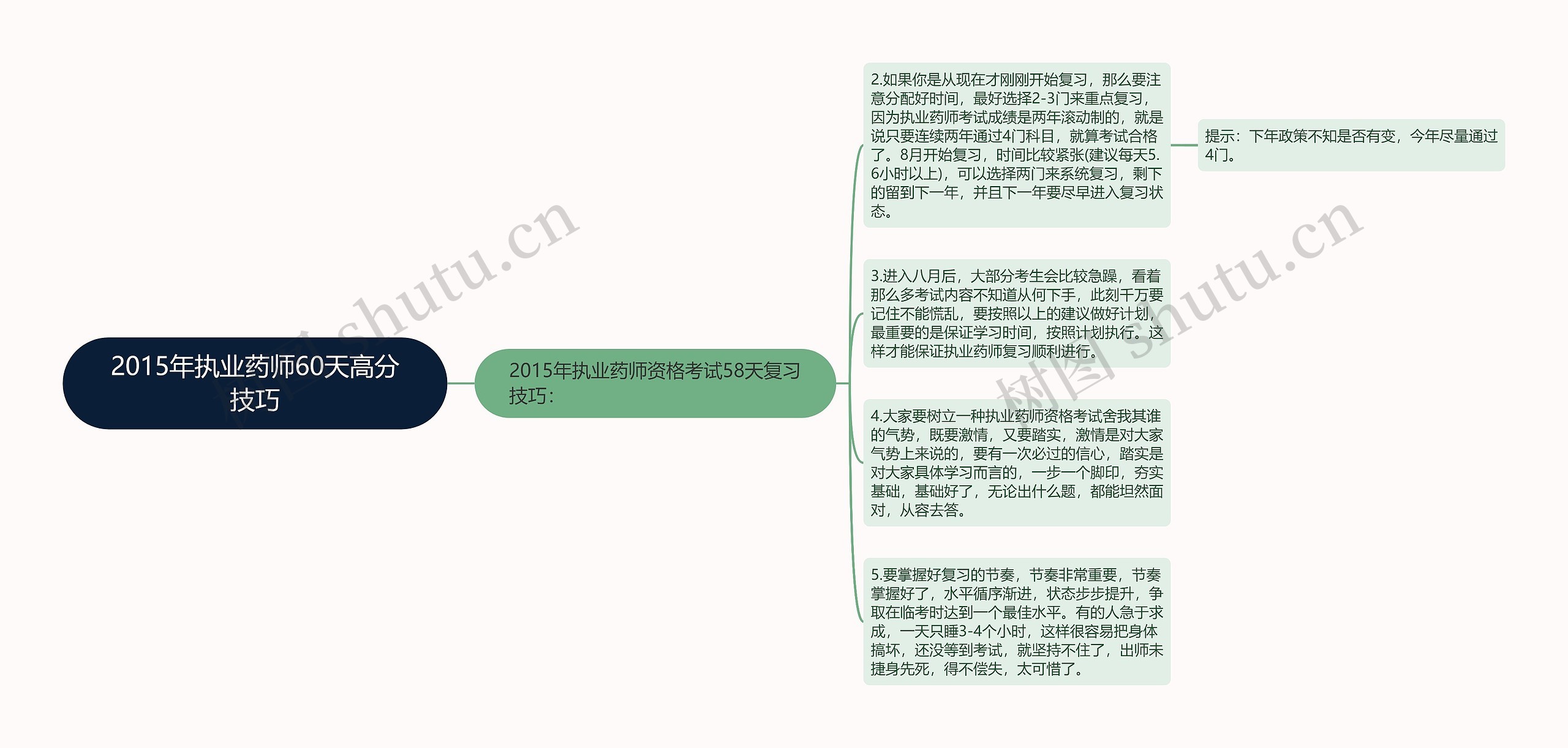 2015年执业药师60天高分技巧思维导图