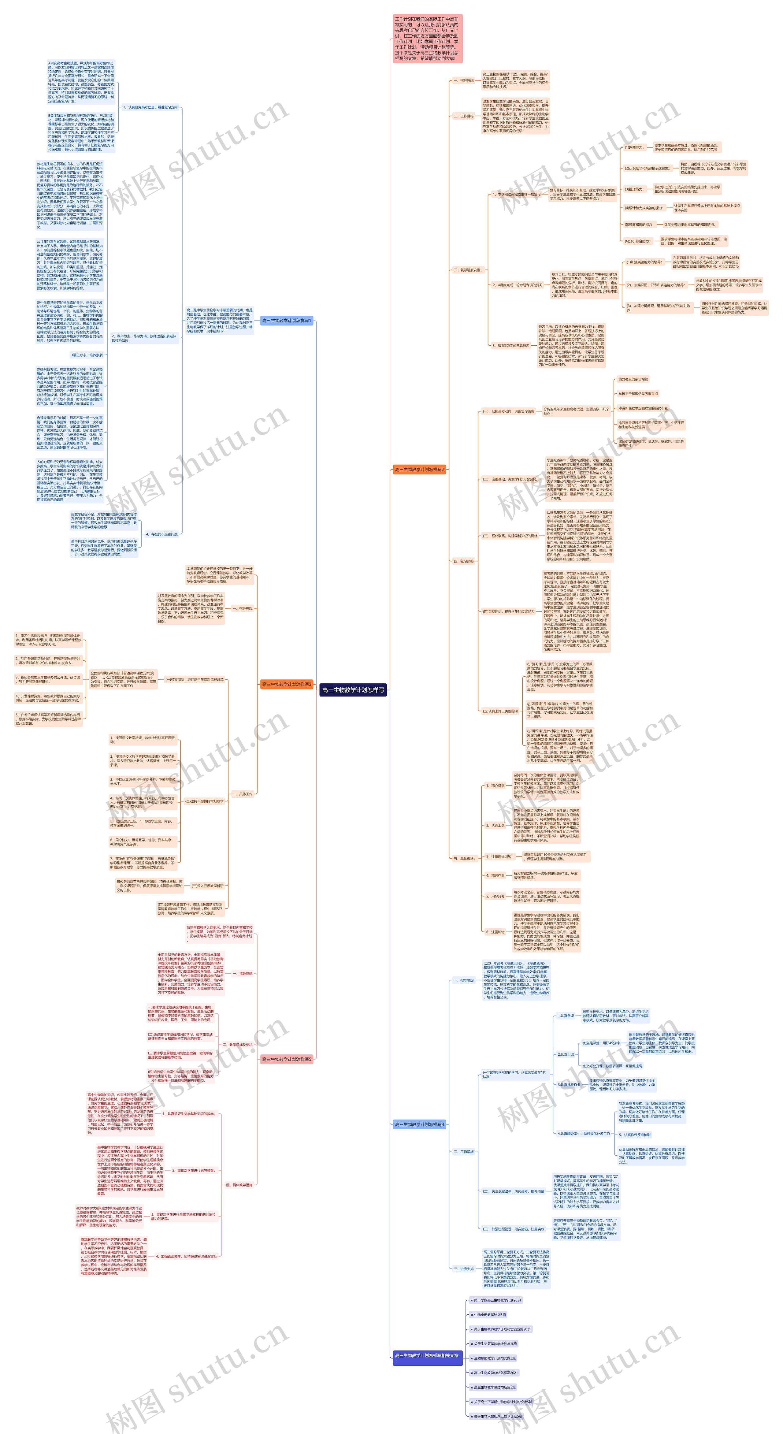 高三生物教学计划怎样写思维导图