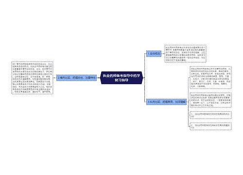 执业药师备考指导中药学复习指导