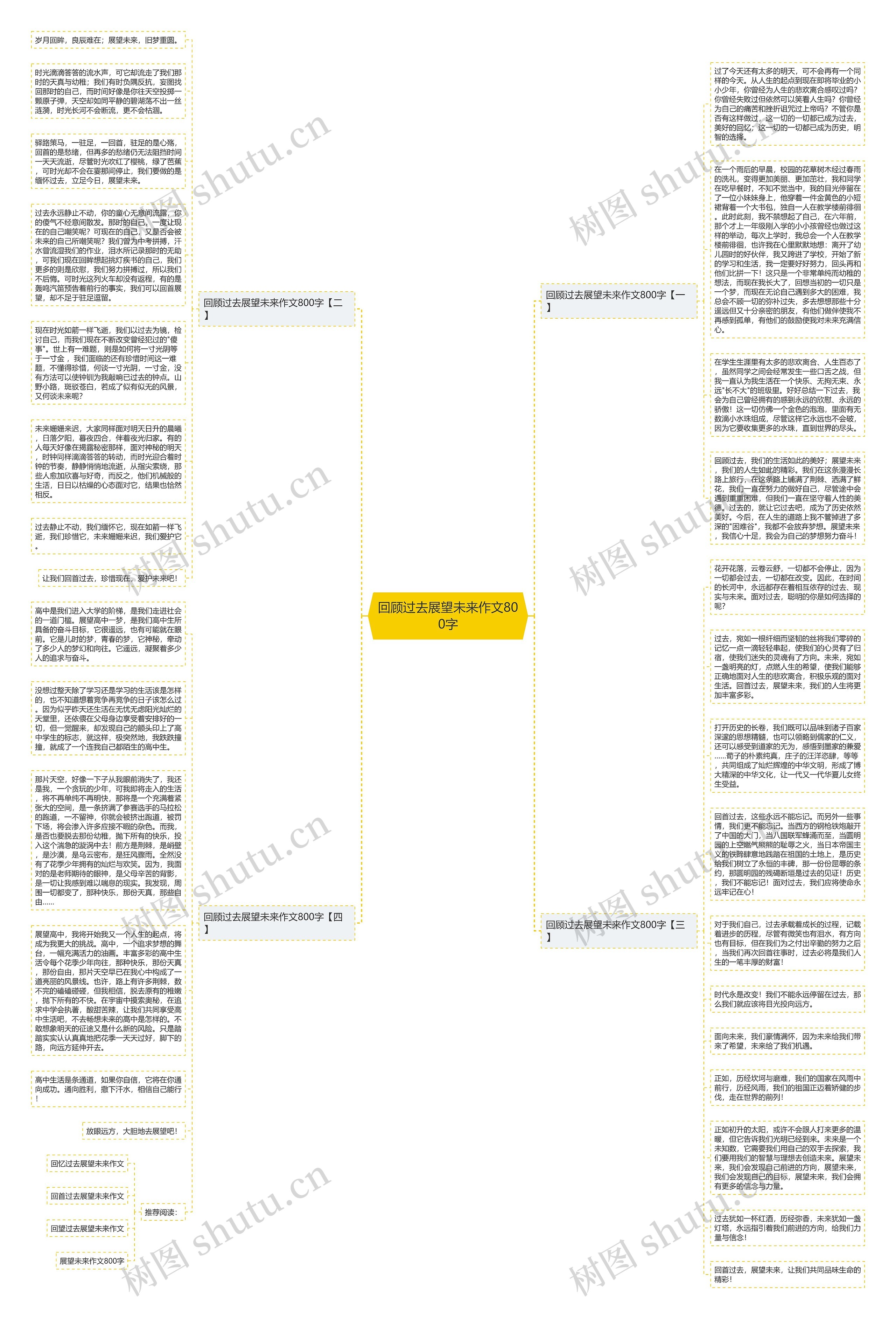 回顾过去展望未来作文800字思维导图