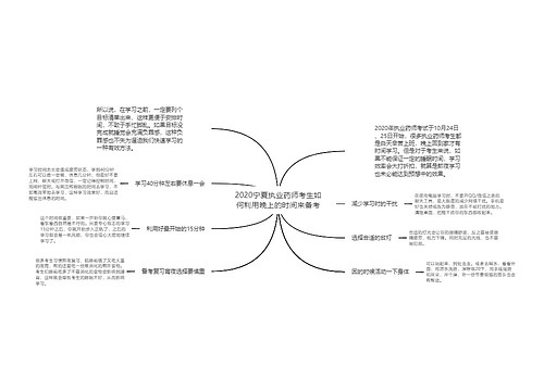 2020宁夏执业药师考生如何利用晚上的时间来备考