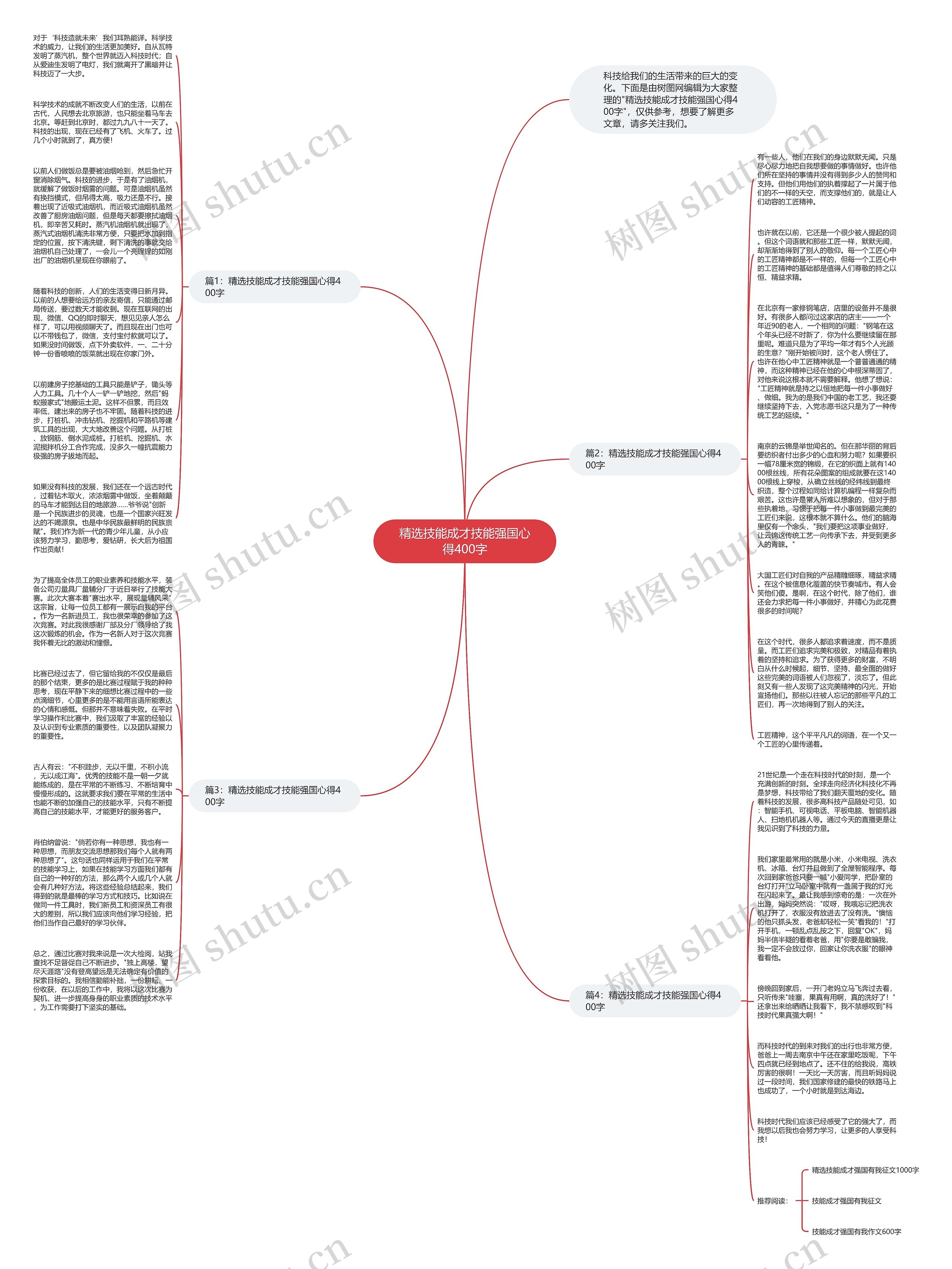 精选技能成才技能强国心得400字思维导图