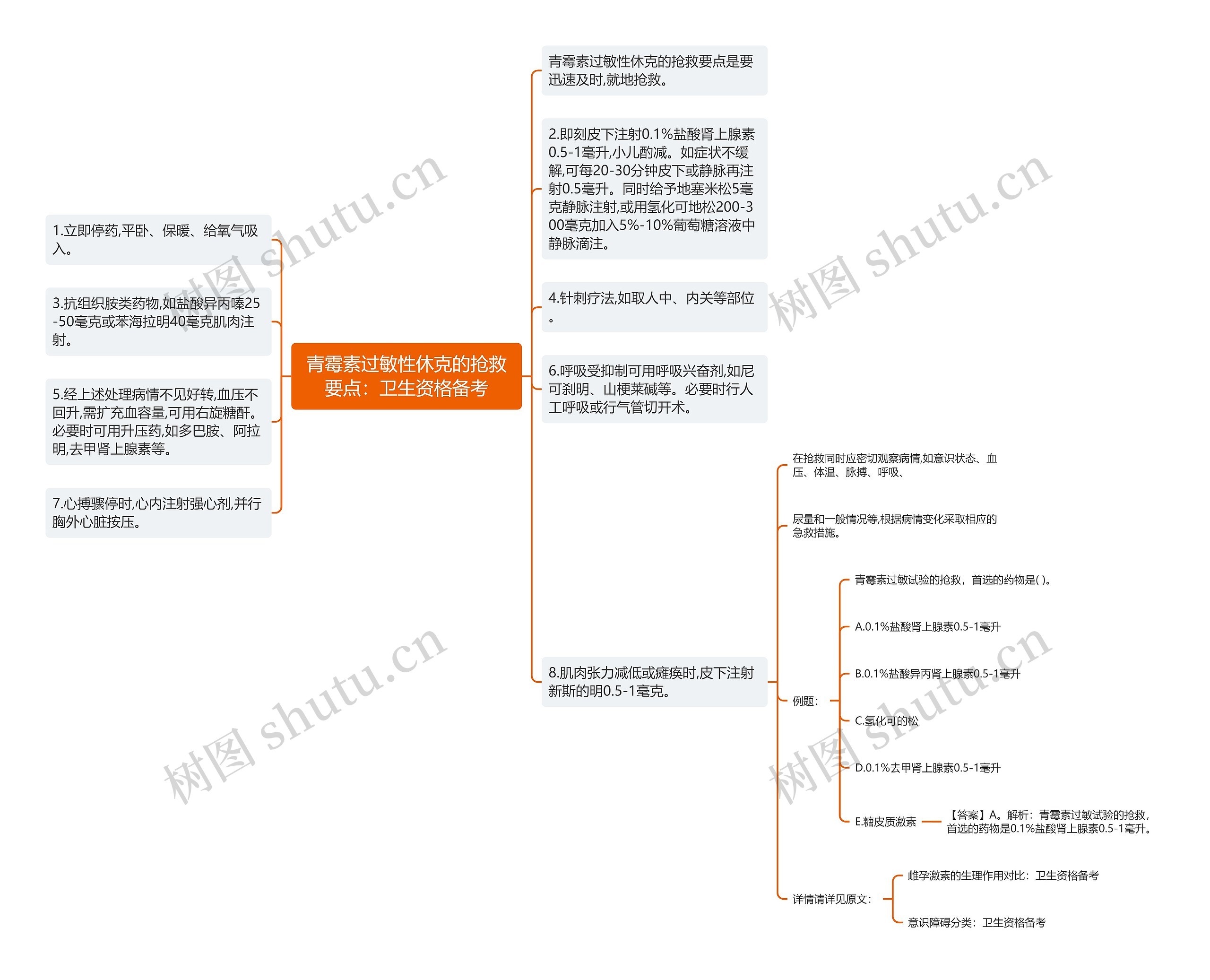 青霉素过敏性休克的抢救要点：卫生资格备考