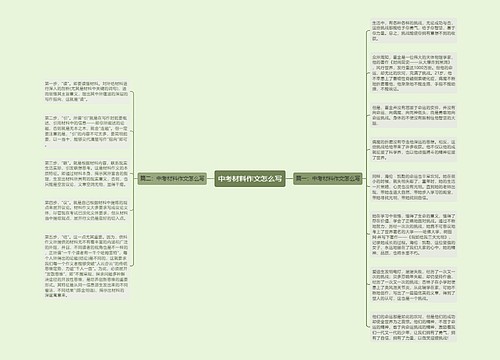 中考材料作文怎么写