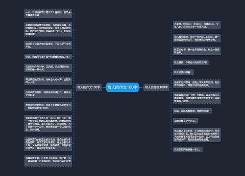 写人的作文100字
