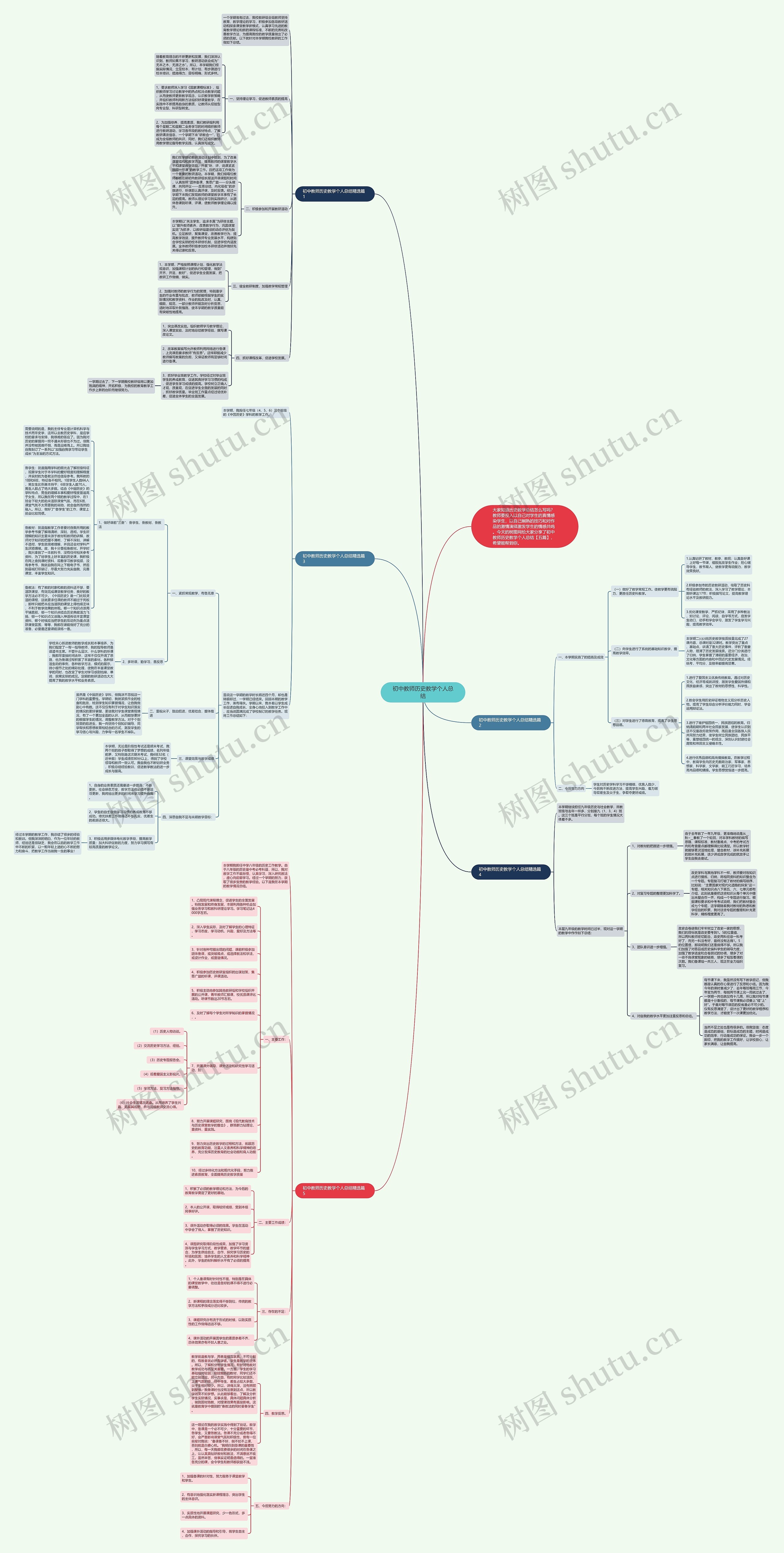 初中教师历史教学个人总结思维导图