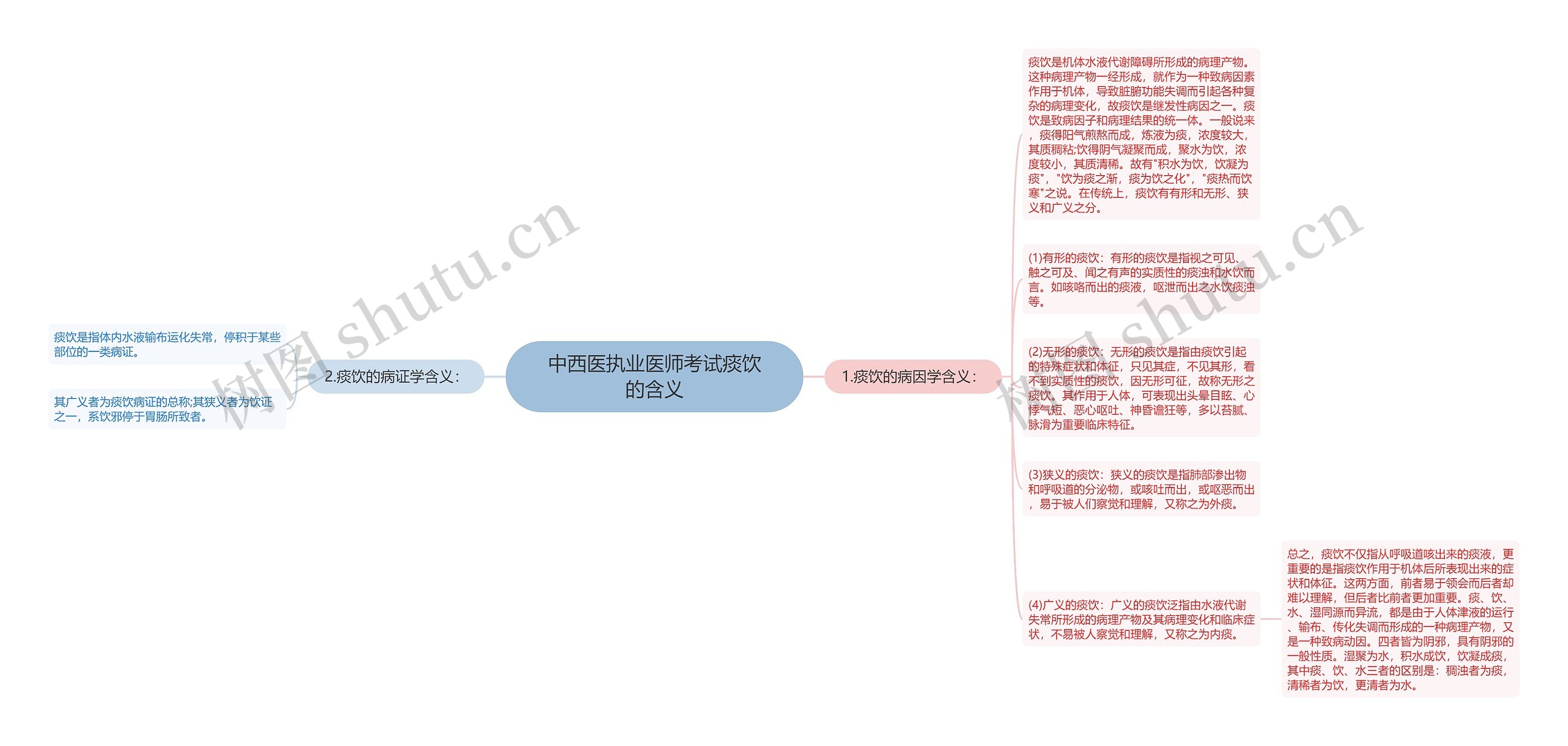 中西医执业医师考试痰饮的含义