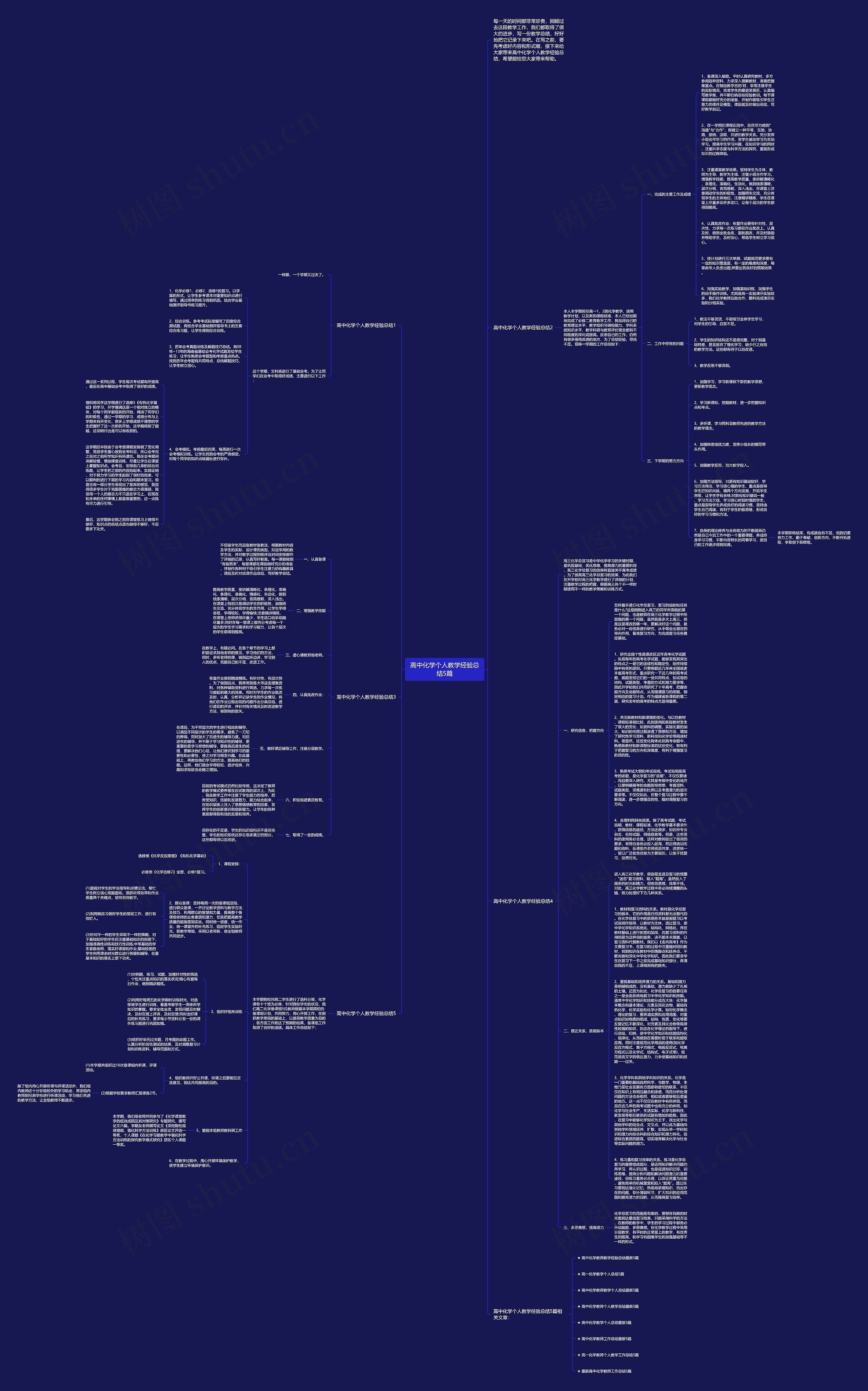 高中化学个人教学经验总结5篇思维导图